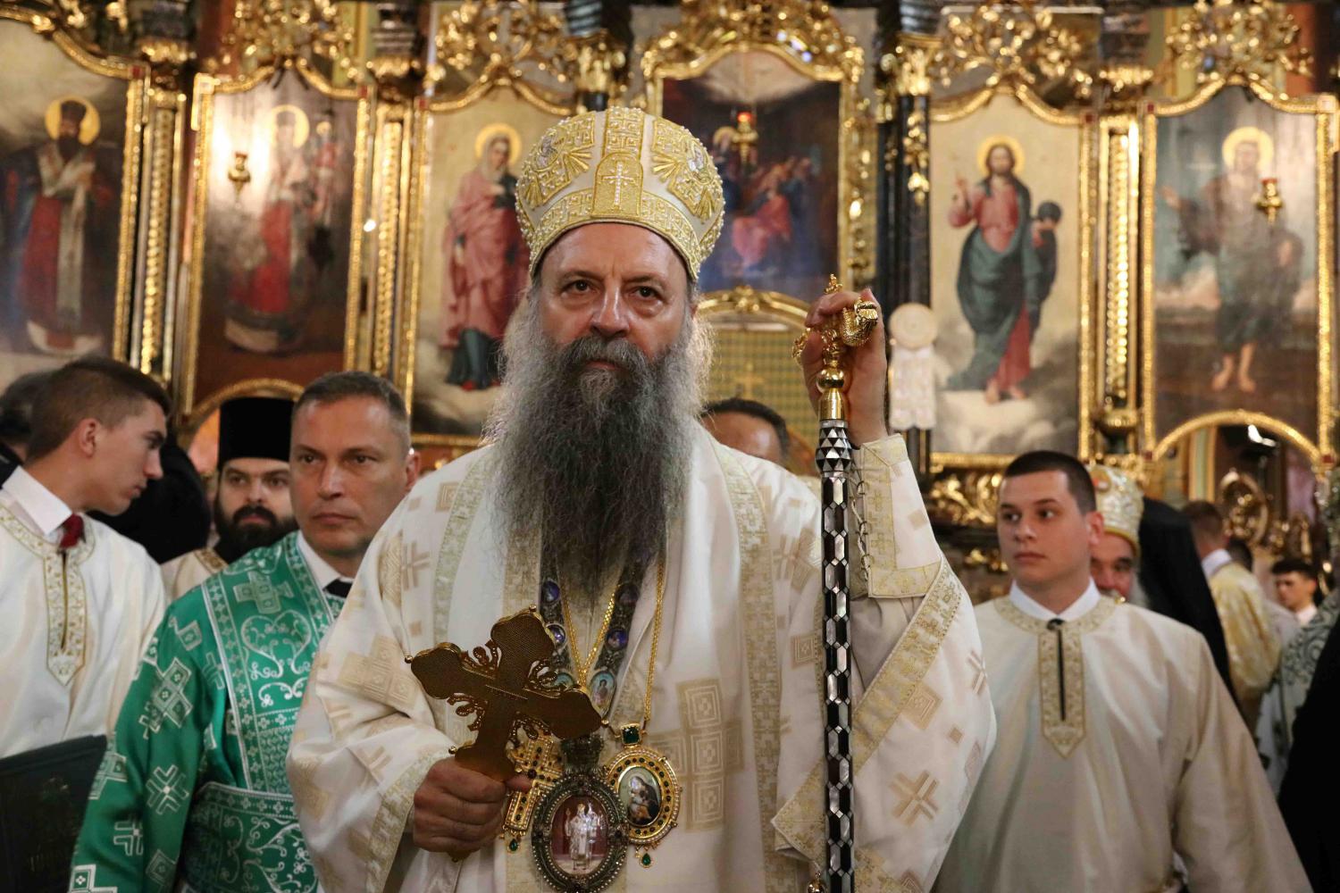 Sremski Karlovci 15. maj 2022. proslava stogodišnjice vaspostavljanja kanonskog jedinstva Srpske Patrijaršije, pravoslavlje religija, sveti oci vladike episkopi Foto:SPC