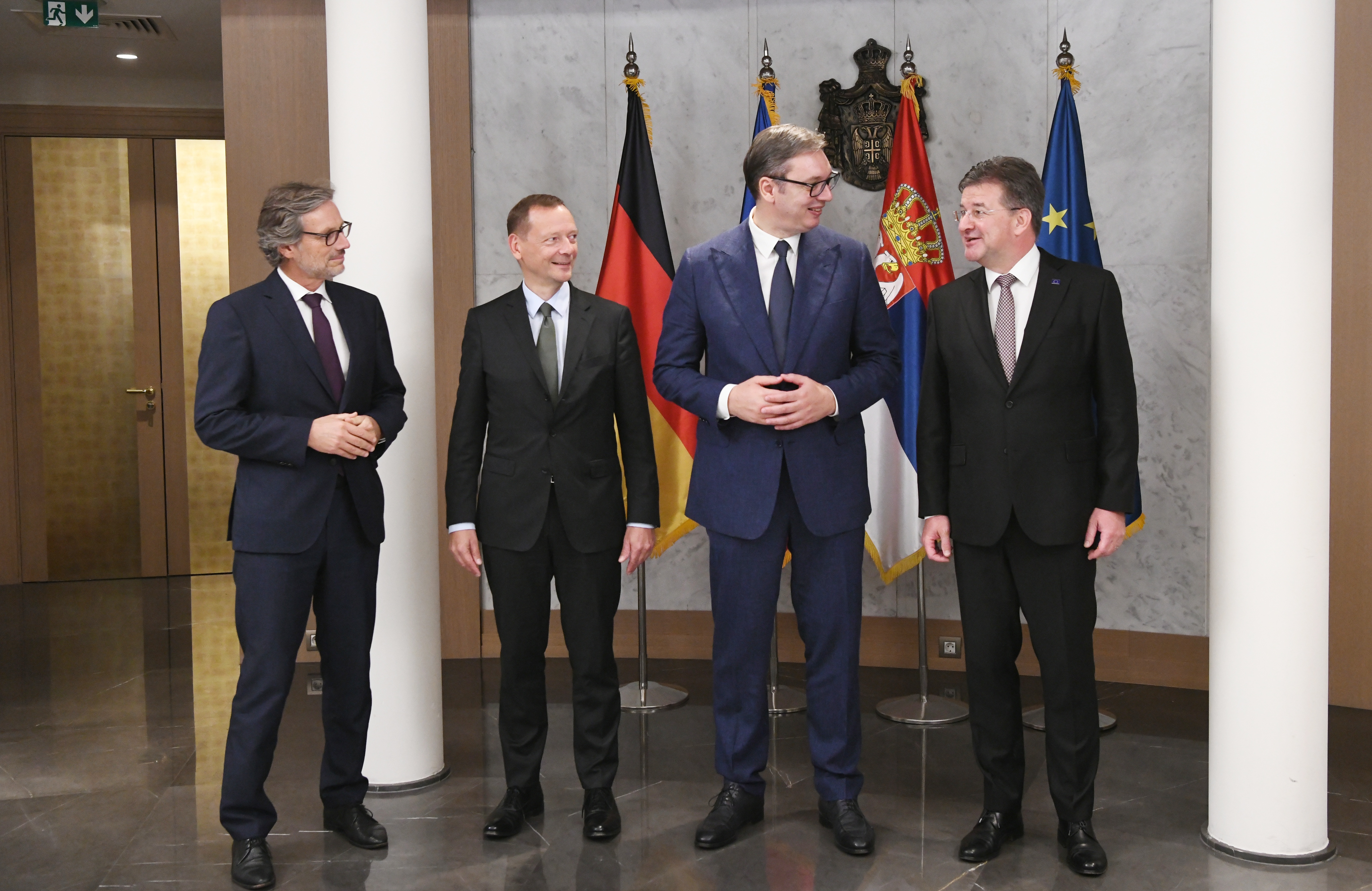 Beograd 09. septembar 2022. Sastanak predsednika Srbije sa specijalnim predstavnikom EU za dijalog Beograda i Pristine Foto:Vesna Lalić/Nova.rs