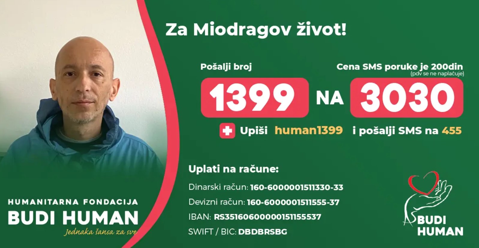 Miodrag Popović, humanitarna pomoć, lečenje Foto: Humanitarna fondacija Budi human