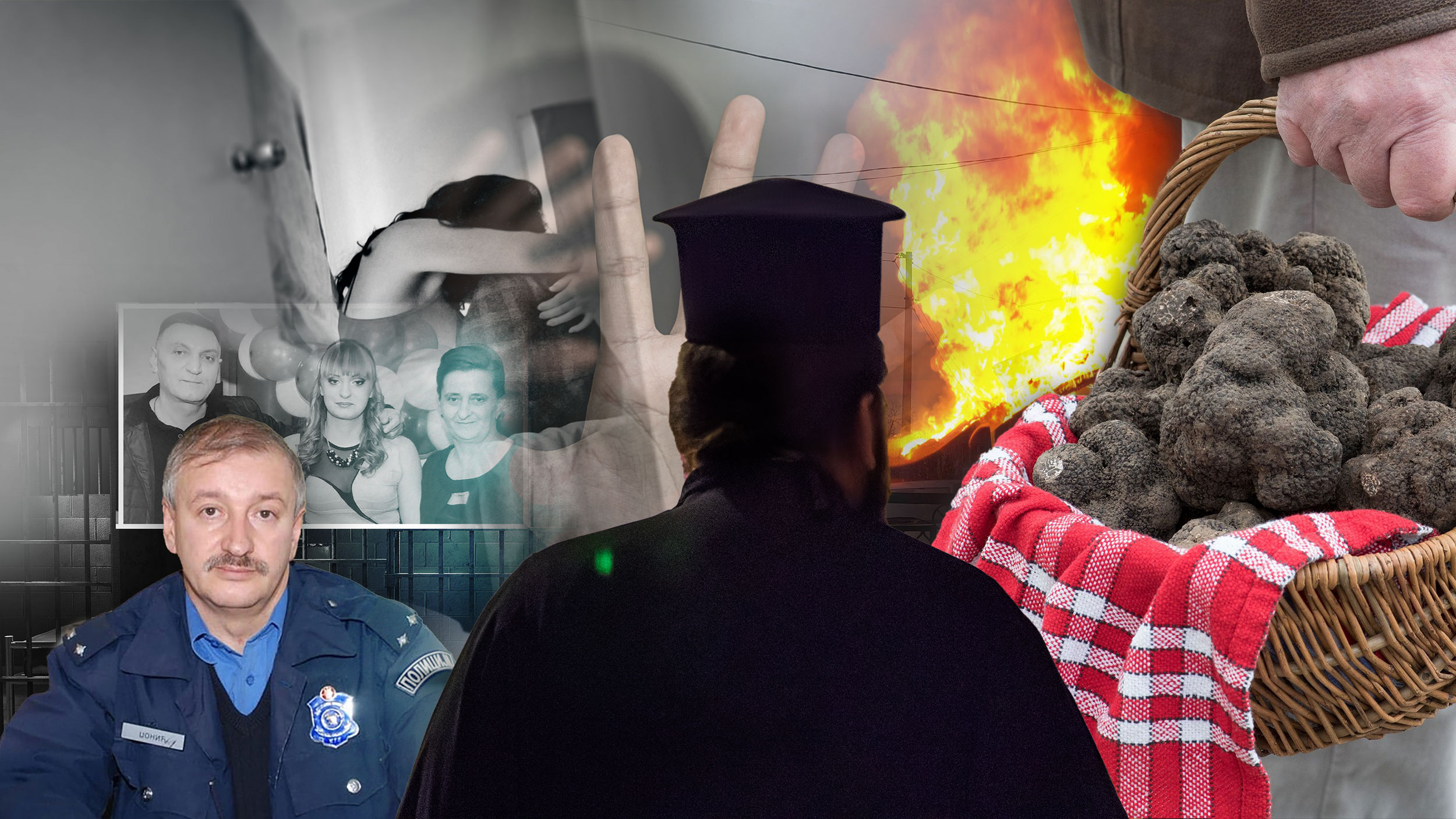 Porodični zločinizapaljen automobil
tartufi
pop diler
petočlana porodica podvodila devojku
džonići/đokići