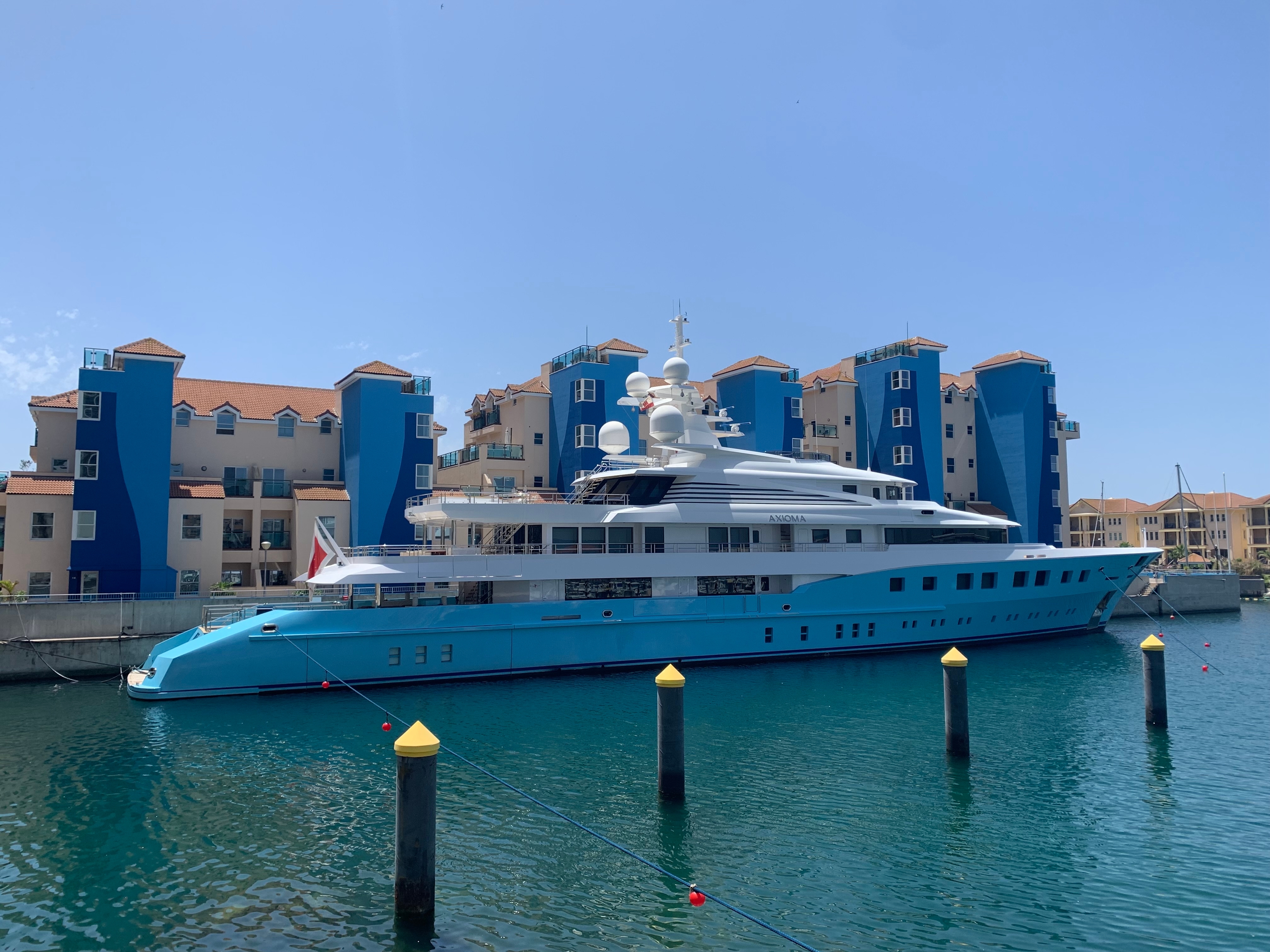 Private,Super,Yacht,axioma,Berthed,In,Queensway,Quay,After,Being