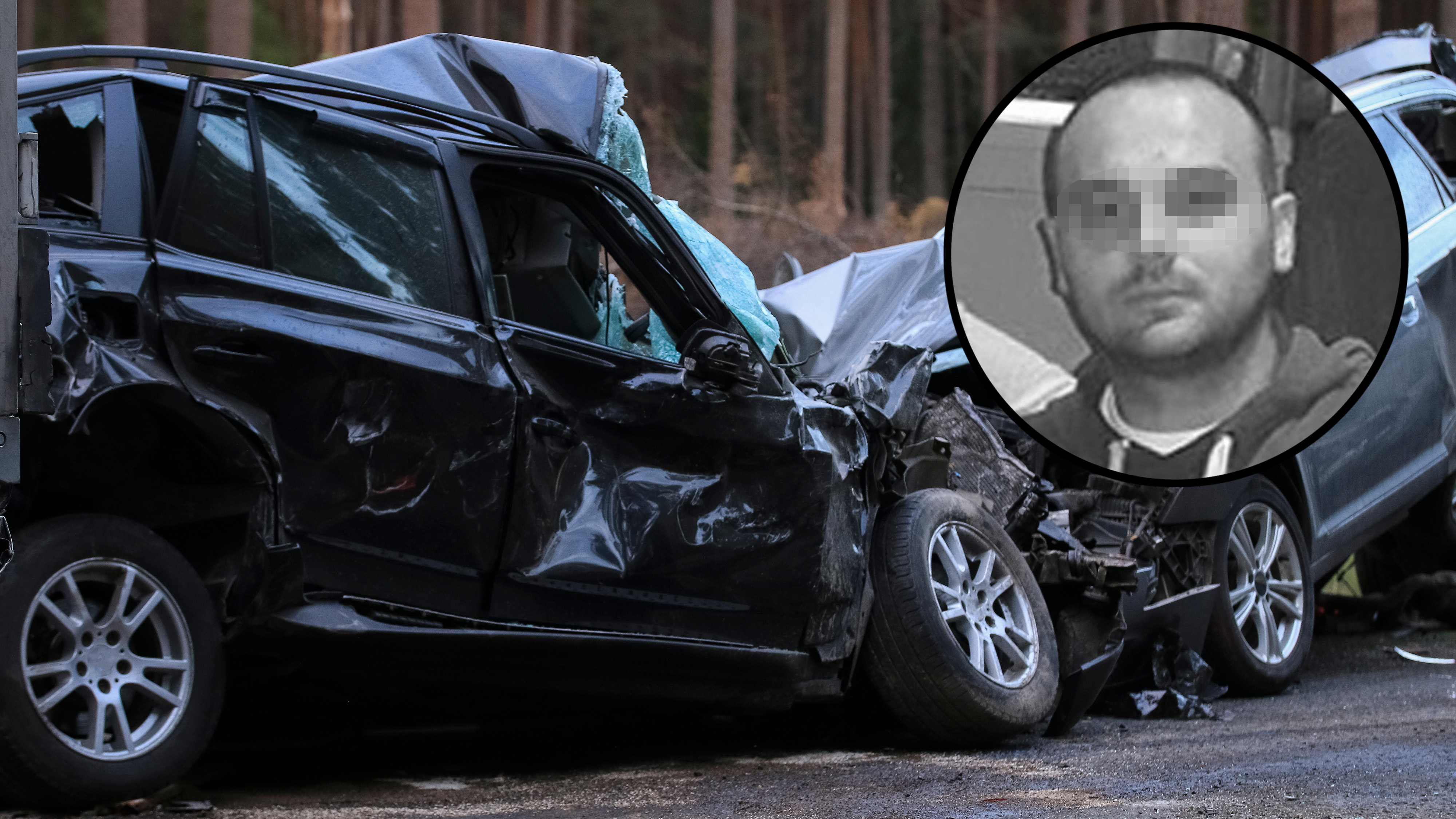 Traffic Accident Resulting in a Crushed Cars