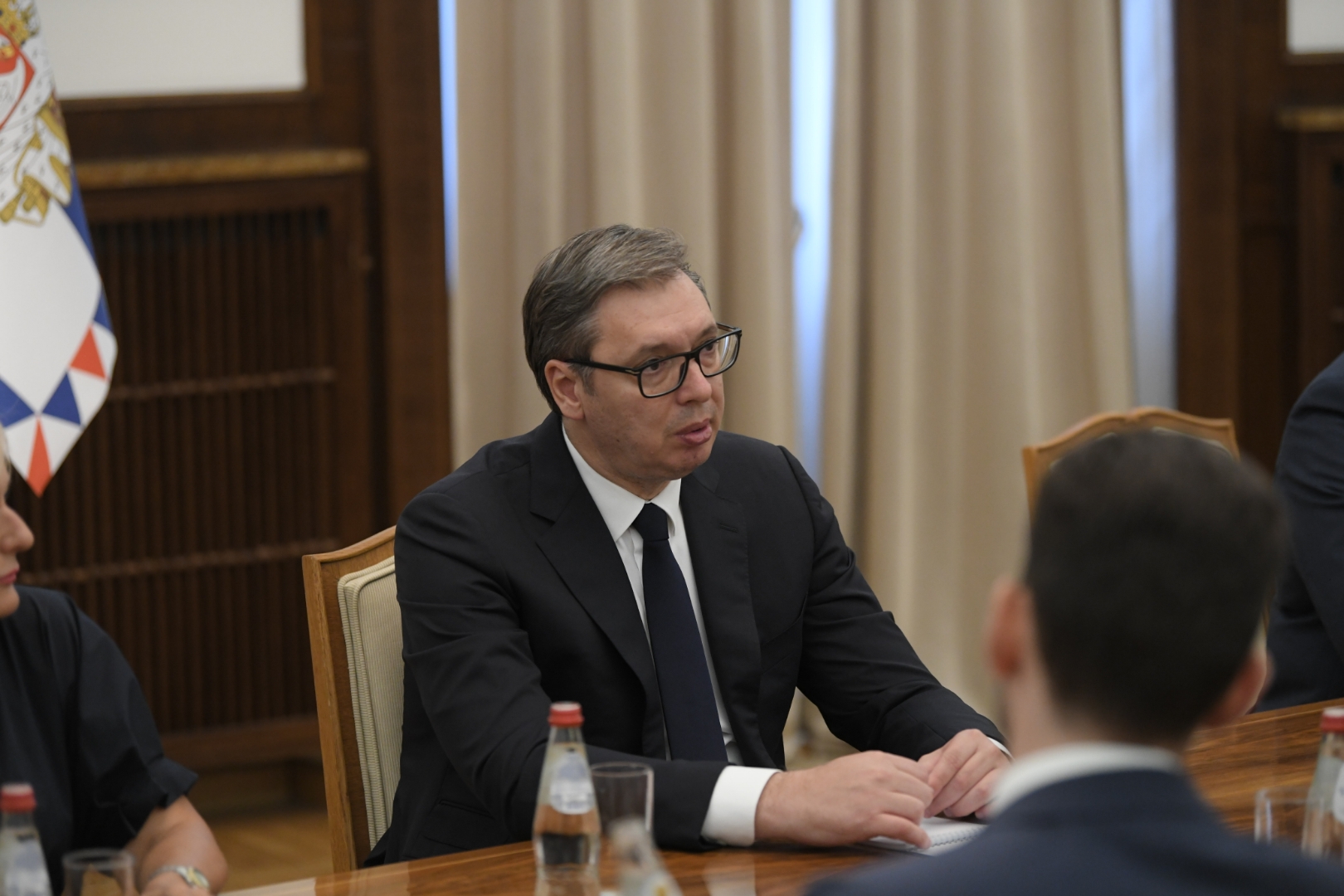 Beograd 18. jul 2022. Konsultacije o kandidatu za predsednika Vlade predstavnike predstavnike izborne liste Marinike Tepic - Ujedinjeni za pobedu Srbije Foto:Dragan Mujan/Nova.rs