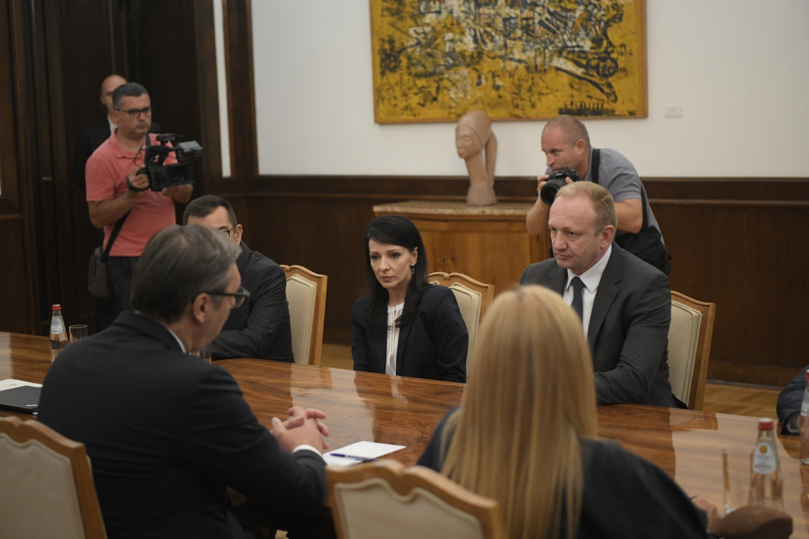 Beograd 18. jul 2022. Konsultacije o kandidatu za predsednika Vlade predstavnike predstavnike izborne liste Marinike Tepic - Ujedinjeni za pobedu Srbije Foto:Dragan Mujan/Nova.rs