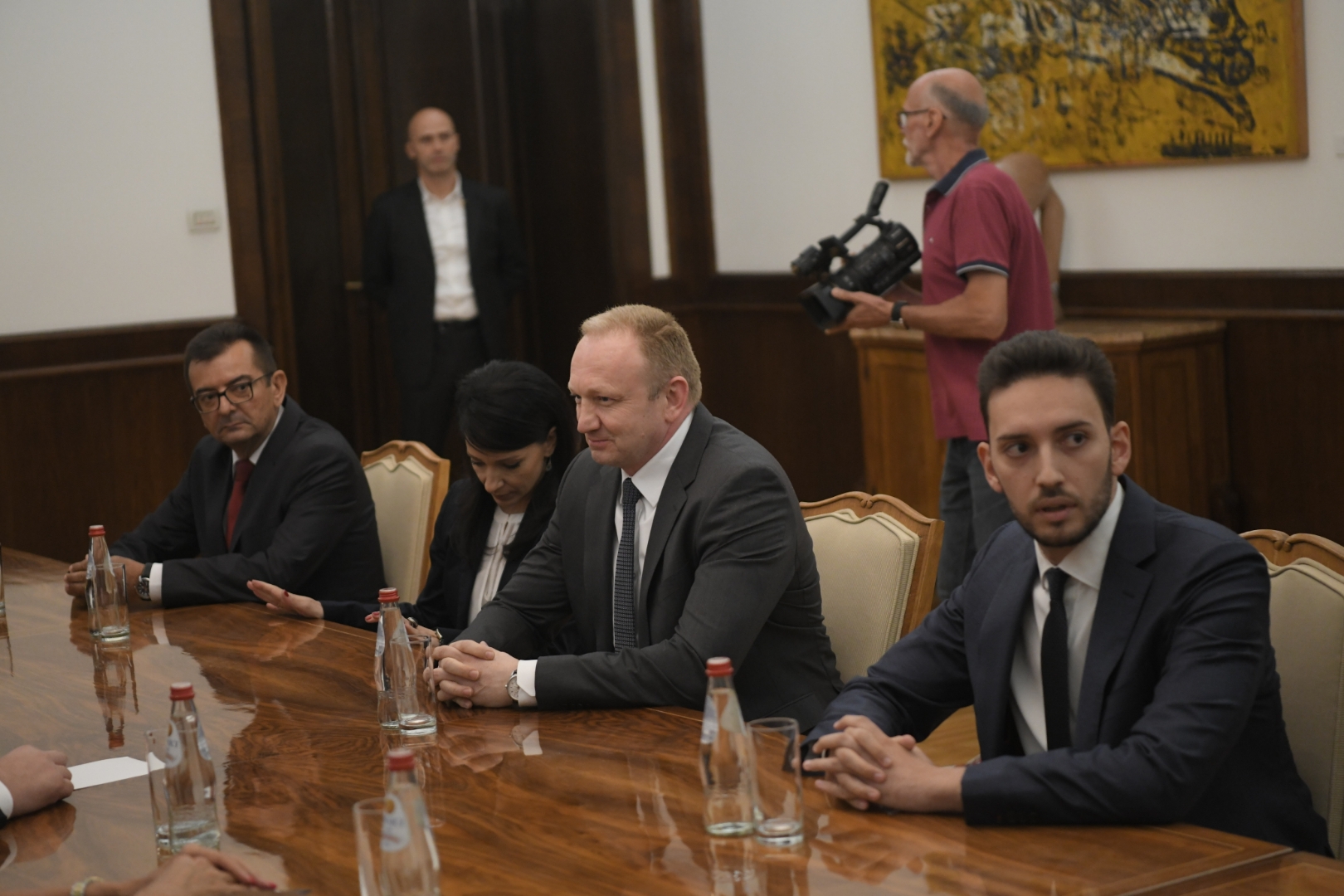 Beograd 18. jul 2022. Konsultacije o kandidatu za predsednika Vlade predstavnike predstavnike izborne liste Marinike Tepic - Ujedinjeni za pobedu Srbije Foto:Dragan Mujan/Nova.rs