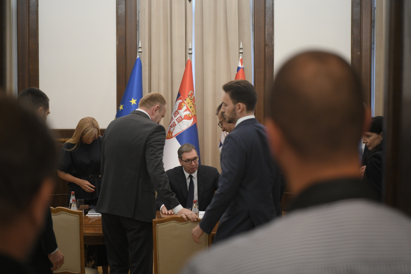 Beograd 18. jul 2022. Konsultacije o kandidatu za predsednika Vlade predstavnike predstavnike izborne liste Marinike Tepic - Ujedinjeni za pobedu Srbije Foto:Dragan Mujan/Nova.rs
