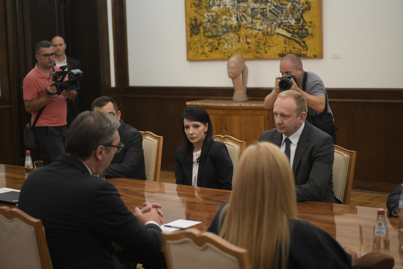 Beograd 18. jul 2022. Konsultacije o kandidatu za predsednika Vlade predstavnike predstavnike izborne liste Marinike Tepic - Ujedinjeni za pobedu Srbije Foto:Dragan Mujan/Nova.rs