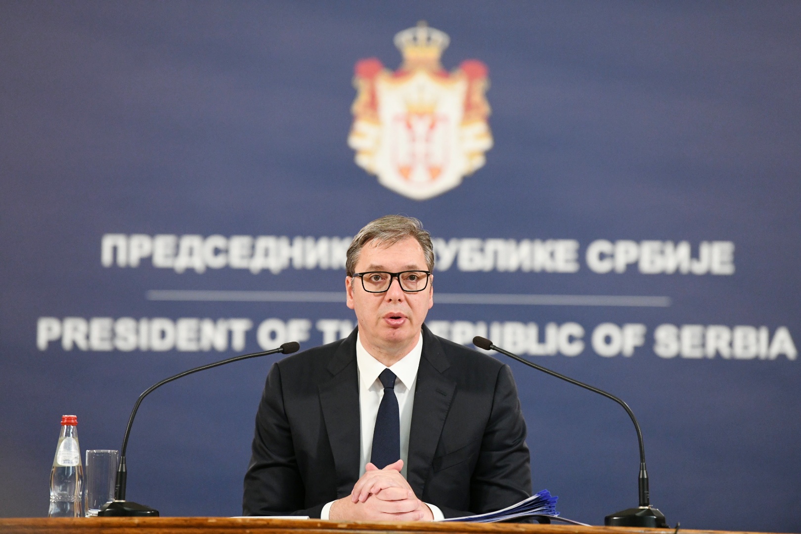Beograd 18.07.2022. Aleksandar Vučić, obraćanje, konferencija za novinare, kzn, kzš, na temu Jasenovca Foto: Vesna Lalić/Nova.rs