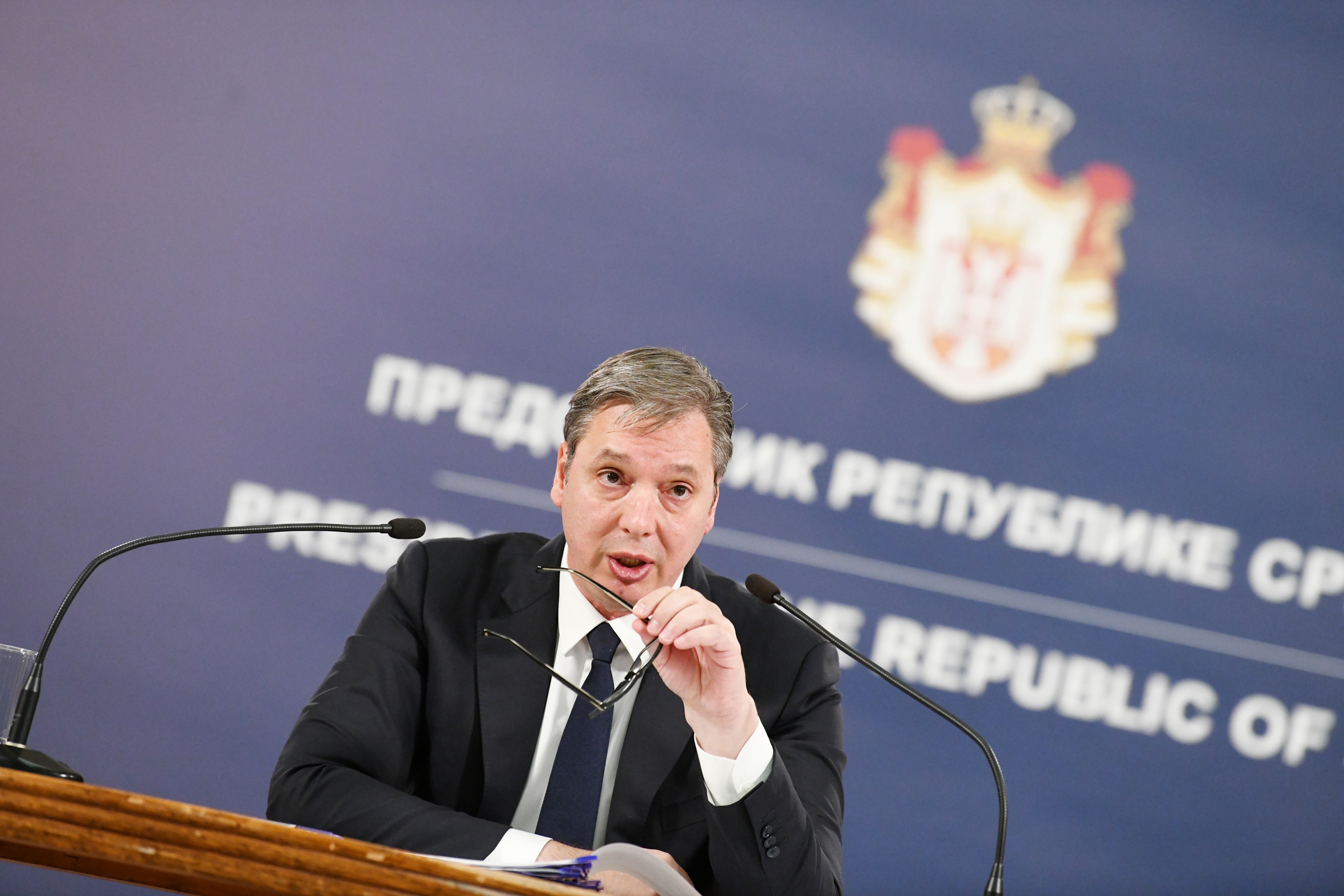 Beograd 18.07.2022. Aleksandar Vučić, obraćanje, konferencija za novinare, kzn, kzš, na temu Jasenovca Foto: Vesna Lalić/Nova.rs