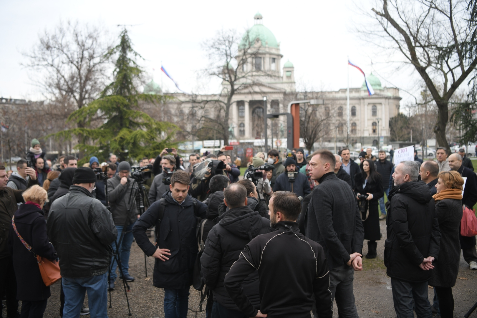 Beograd 24.12.2022. Protest u Pionirskom parku  povodom novog Nacrta zakona o policiji. Protets, Pionirski park, Nacrt zakona o policiji Foto: Dragan Mujan/Nova.rs