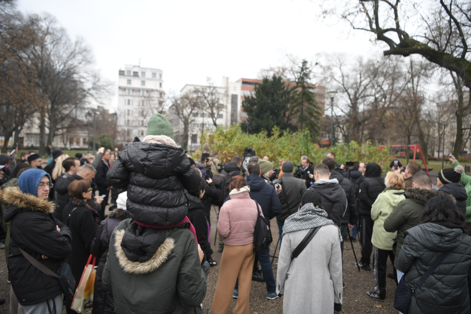 Beograd 24.12.2022. Protest u Pionirskom parku  povodom novog Nacrta zakona o policiji. Protets, Pionirski park, Nacrt zakona o policiji Foto: Dragan Mujan/Nova.rs