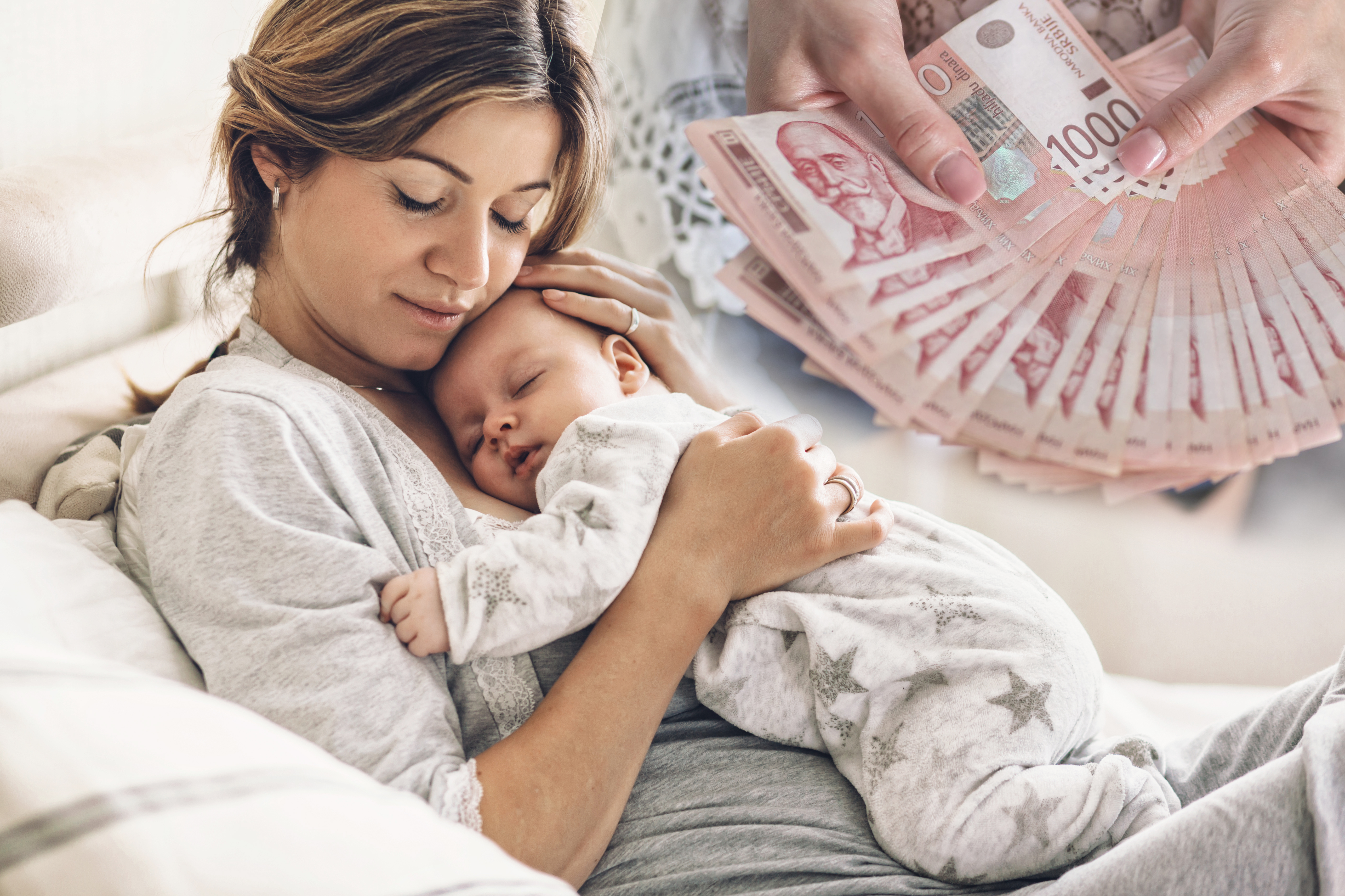 Loving,Mom,Carying,Of,Her,Newborn,Baby,At,Home.,Bright