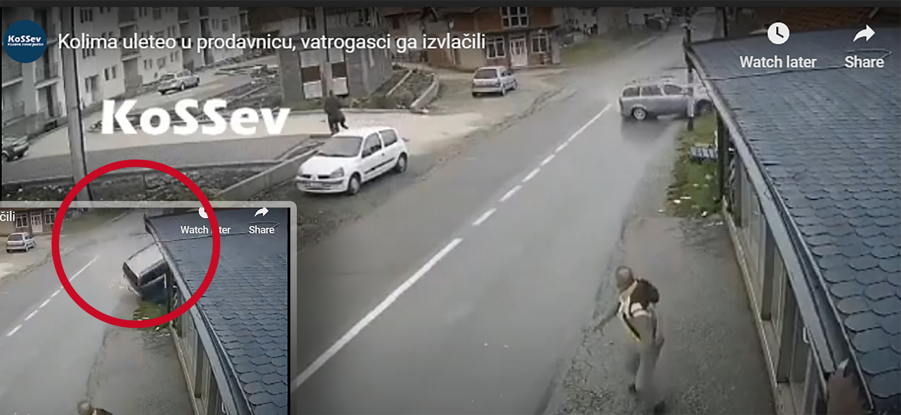 Saobraćajna nesreća na putu Leposavić - Zvečan kolima uleteo u kucu