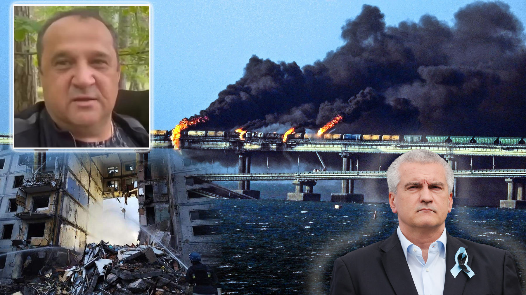 Explosion on The Kerch Bridge That links Crimea to Russia