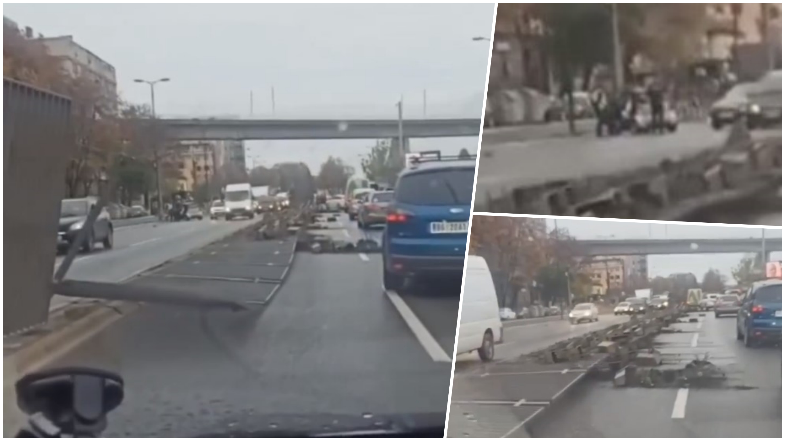 Vozač Smarta oborio ogradu kod Sajma i proleteo u kontra smer kombo