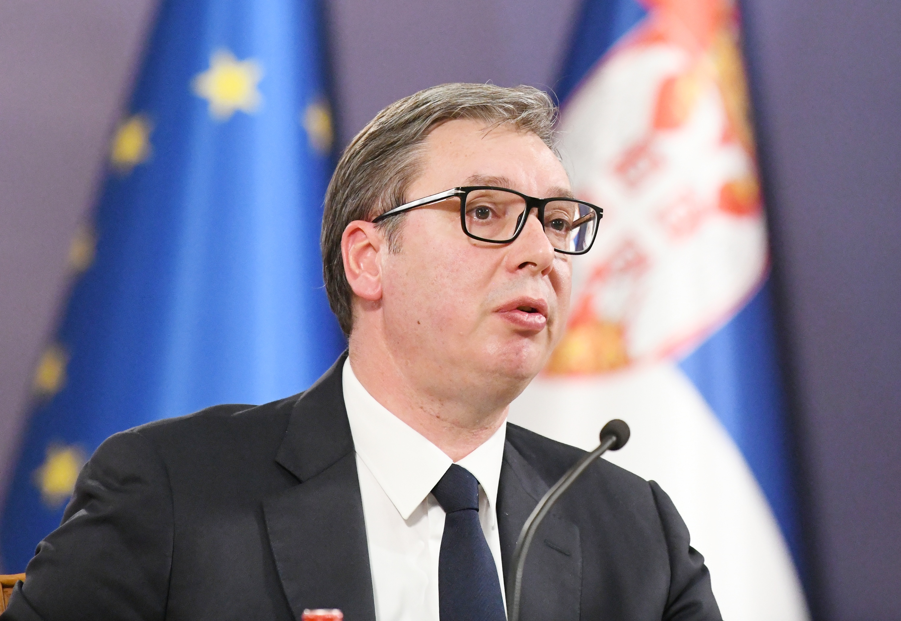 Beograd 18.07.2022. Aleksandar Vučić, obraćanje, konferencija za novinare, kzn, kzš, na temu Jasenovca Foto: Vesna Lalić/Nova.rs