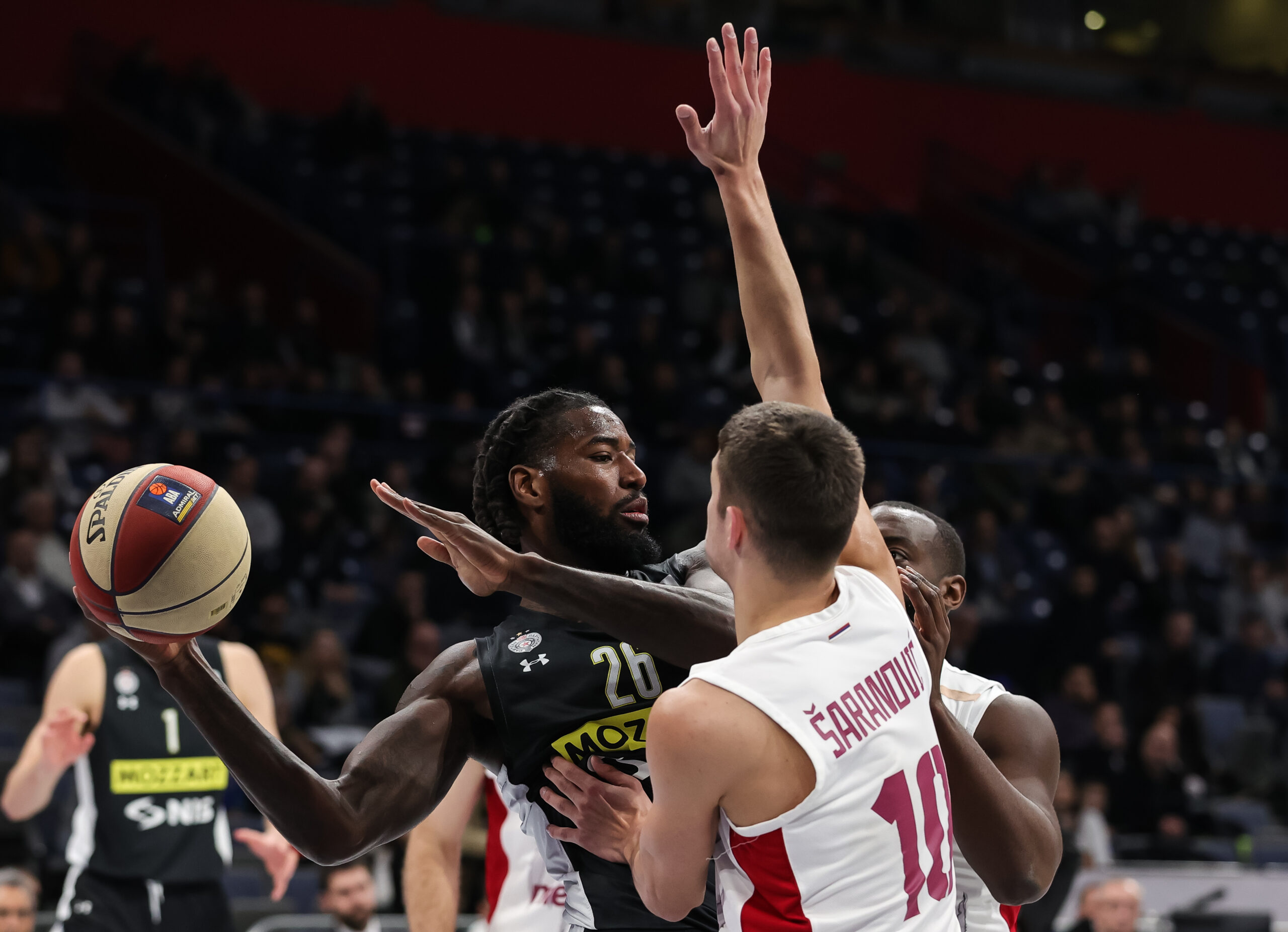 during the Aba League Season 2022-2023 match between Partizan and FMP Zeleznik at Stark Arena on December 19, 2022 in Belgrade, Serbia. (Photo by Srdjan Stevanovic/Starsport.rs ©)