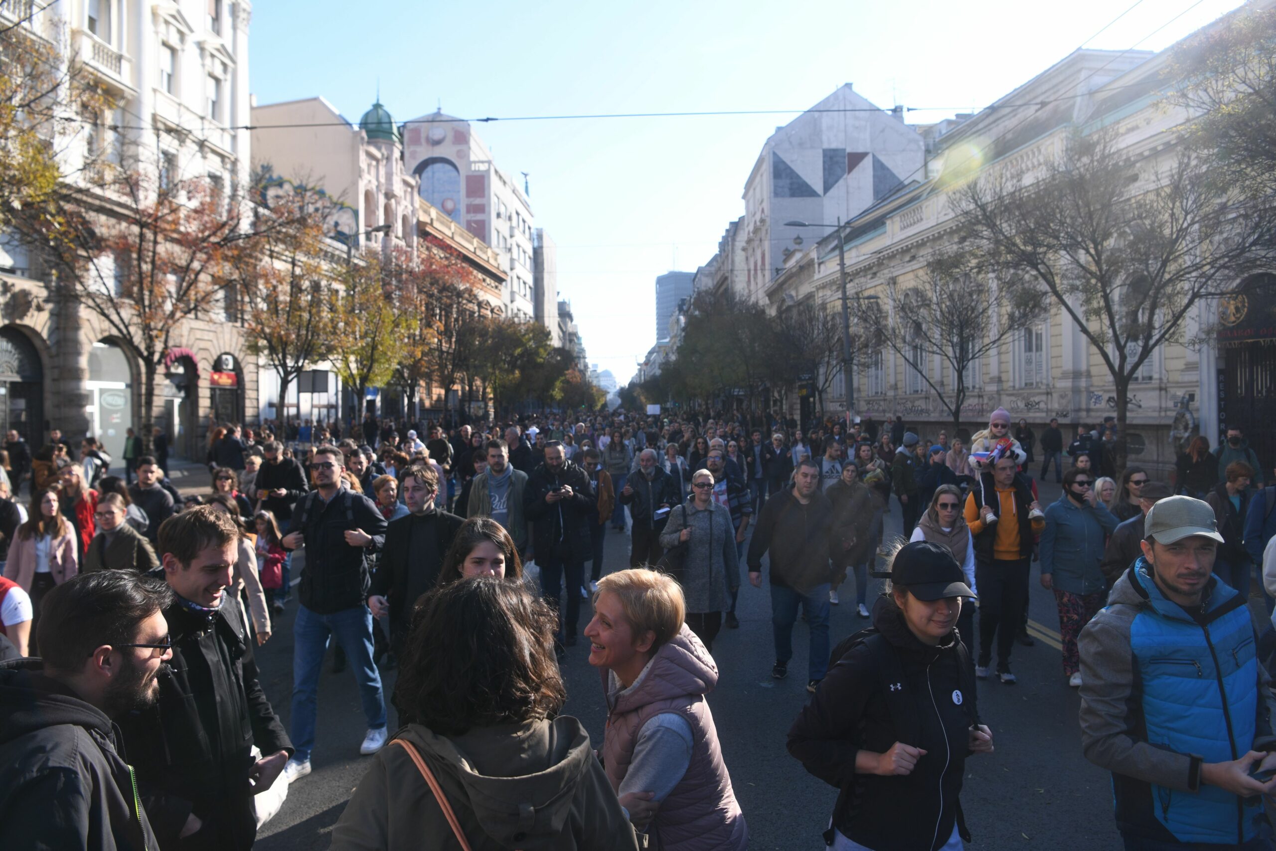 Beograd, 13.11.2022. Protest, Predsedništvo,  protest protiv zagađenja ispred Predsedništva: Samo sloga od smoga spasava Foto: Filip Krainčanić/Nova.rs