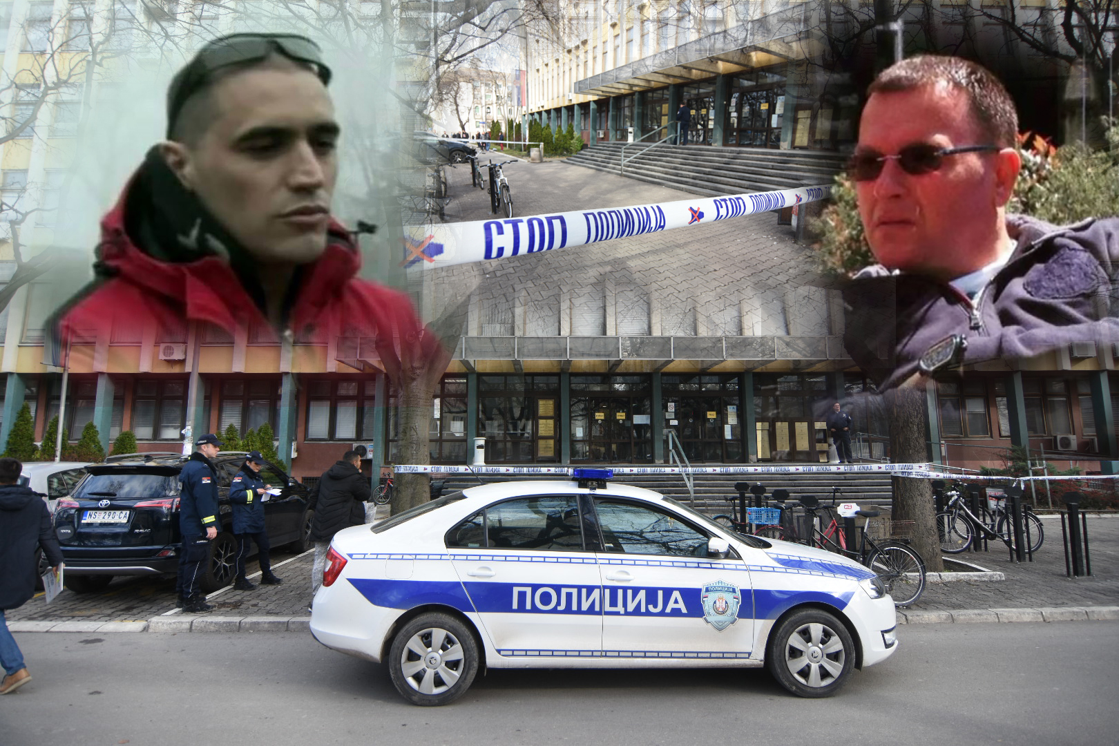 Darko Elez, Goran Kovačević Goranac, policija, Novi Sad, kombo Foto: Nova.rs/Printscreen/YouTube