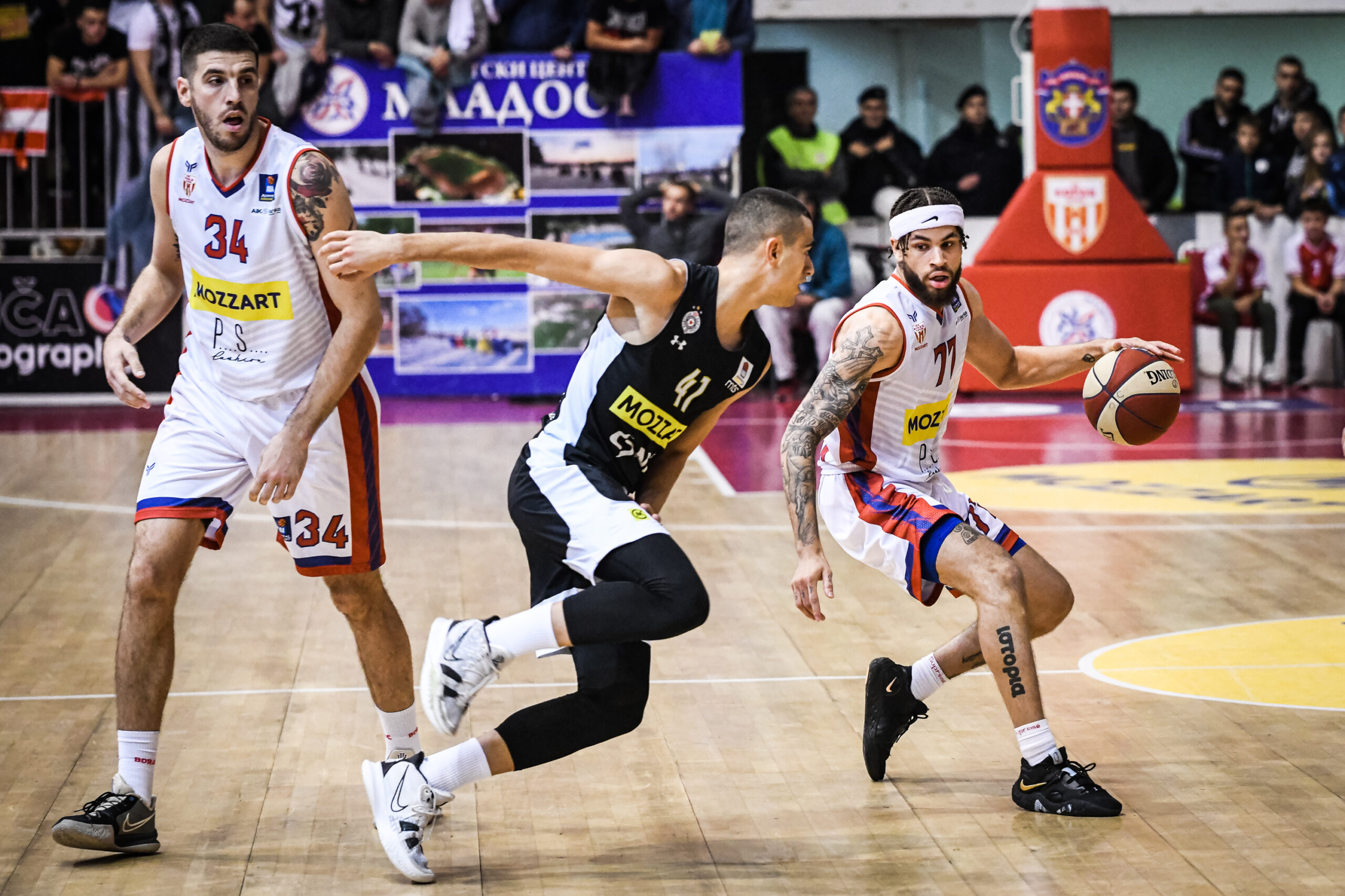 Borča Partizan, košakra, Aba Liga Foto: ABA League j.t.d./Dragana Stjepanović