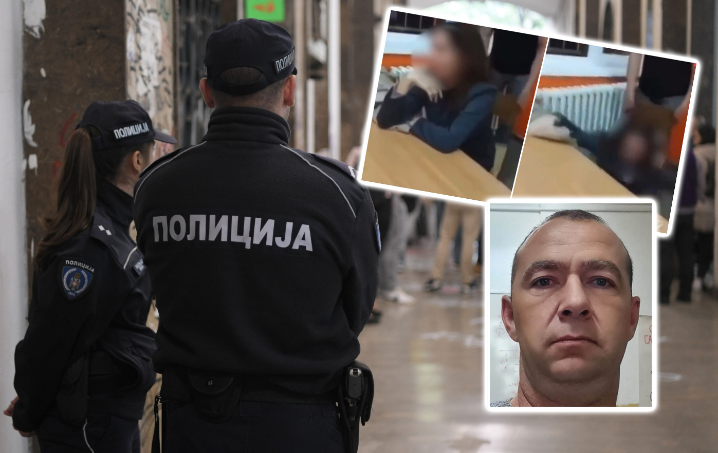 Trstenik, policija, službeno lice, nastavnica, Slaviša Punoševac, kombo Foto: Dragan Mujan/Nova.rs/printscreen Twitter/noviput/Privatna arhiva