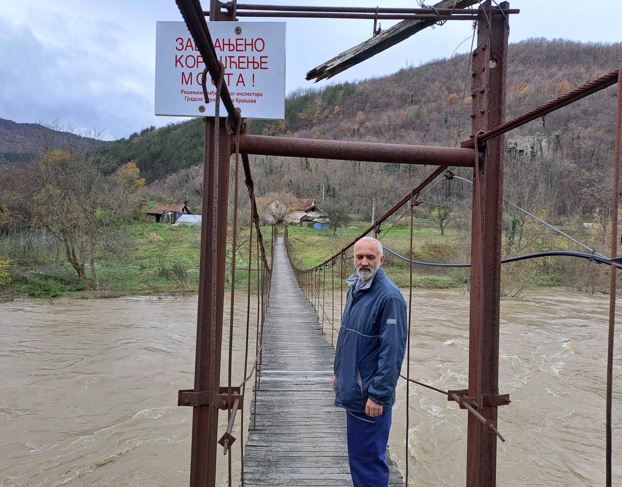 Bogutovac, Ibarska klisura, reka Ibar, Ibar odneo most u izgradnji Foto: Nova.rs