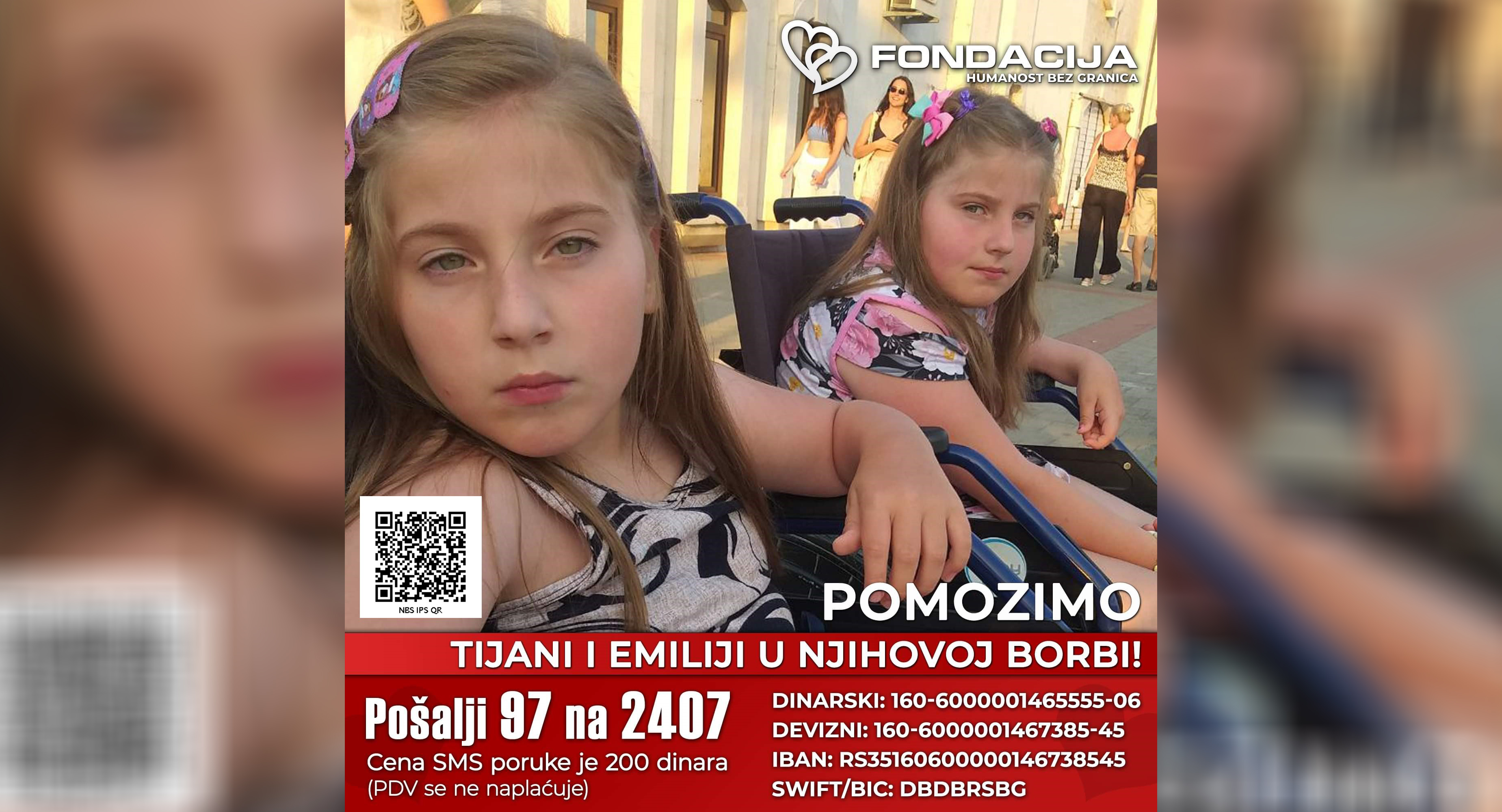 Pomozimo Tijani i Emiliji slanjem 97 na 2407