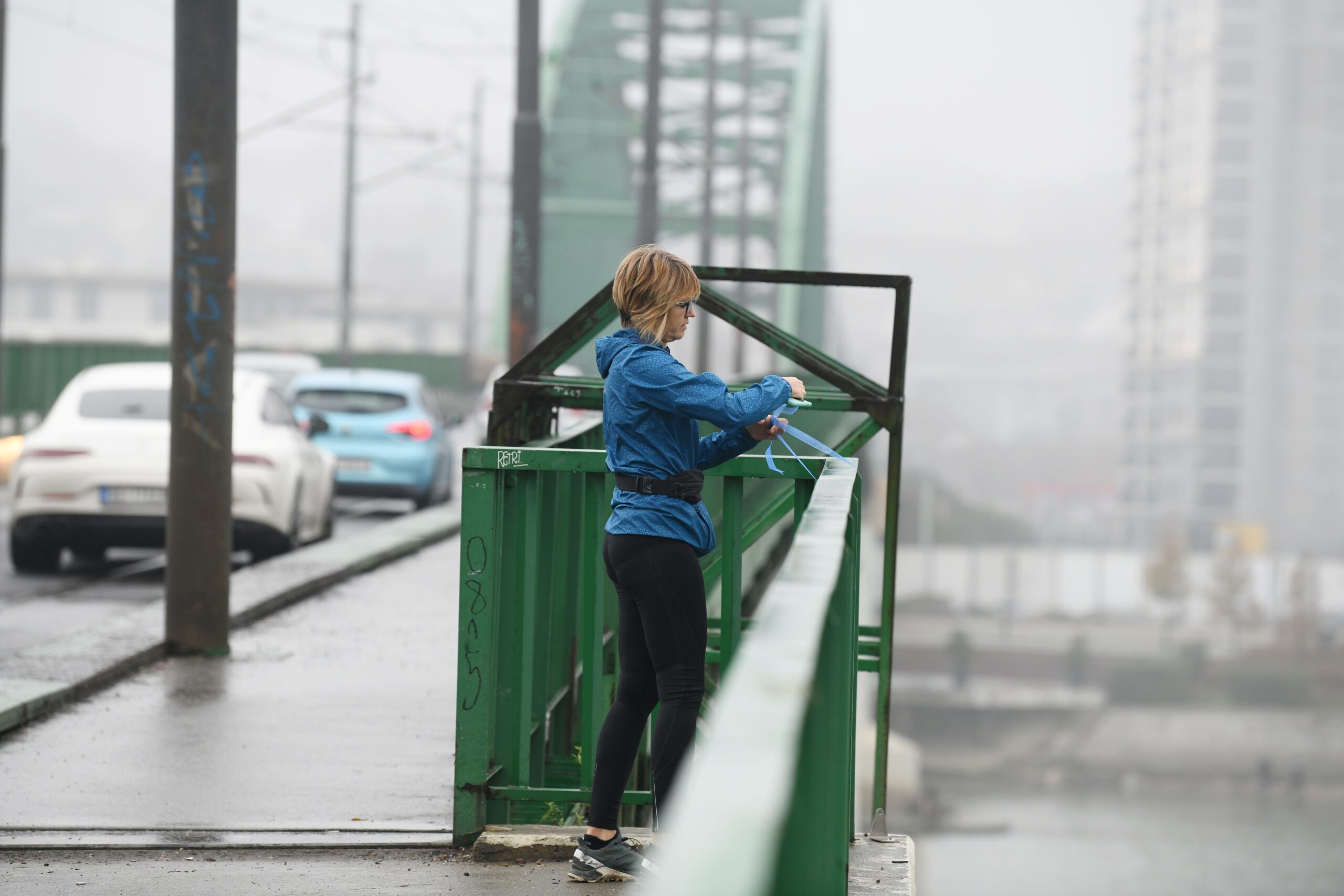 Beograd 20. novembar 2022. Savski most pocetak kampanje za odbranu mosta Foto:Vesna Lalić/Nova.rs