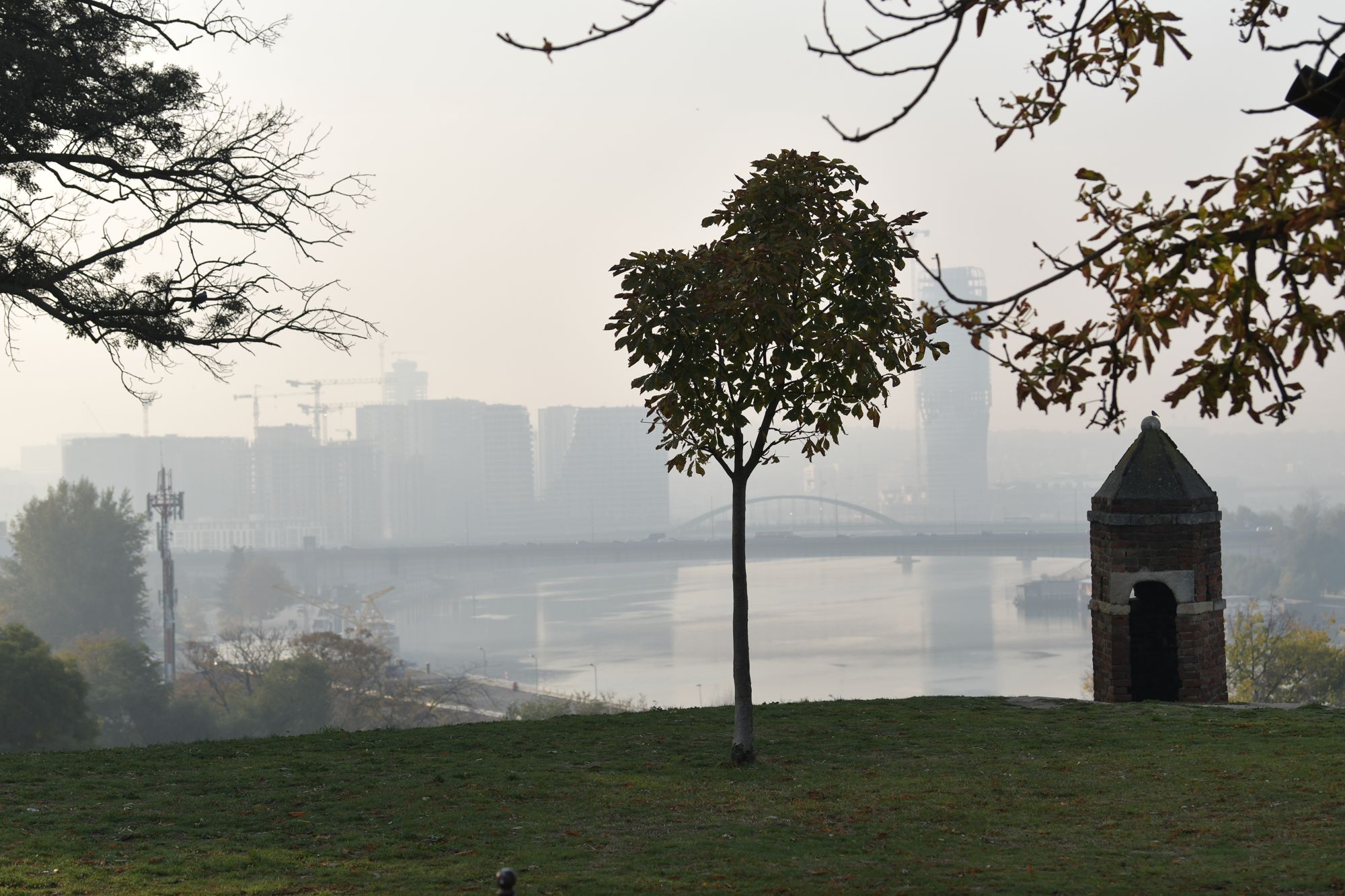 Beograd, 27.10.2021. Kalemegdan, pogled s kalemegdana, reka, magla, vreme, vremenska prognoza, jesen, Beograd na vodi Foto: Goran Srdanov/Nova.rs