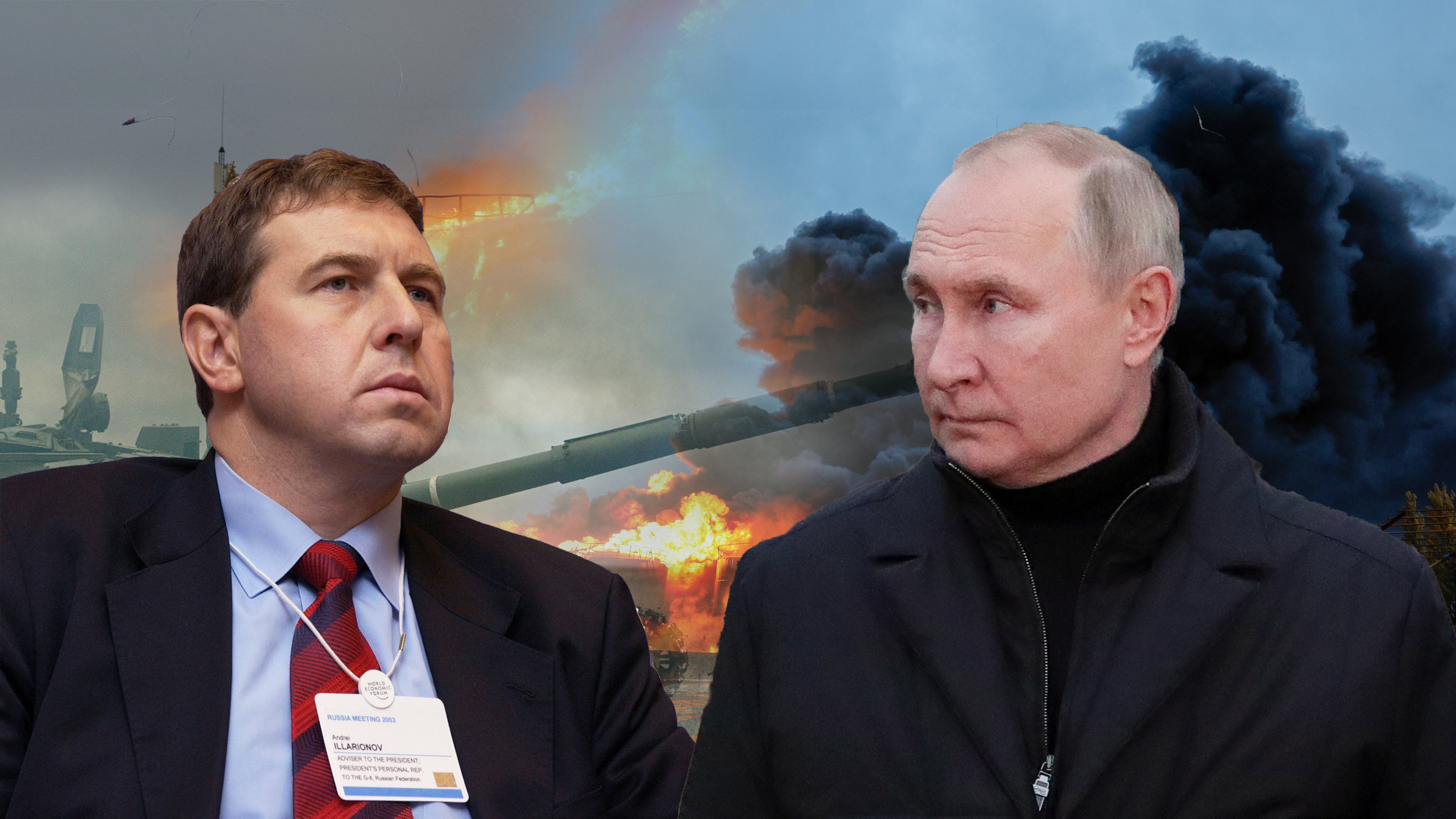 Andrey Illarionov i Putin, a iza njih neki rat