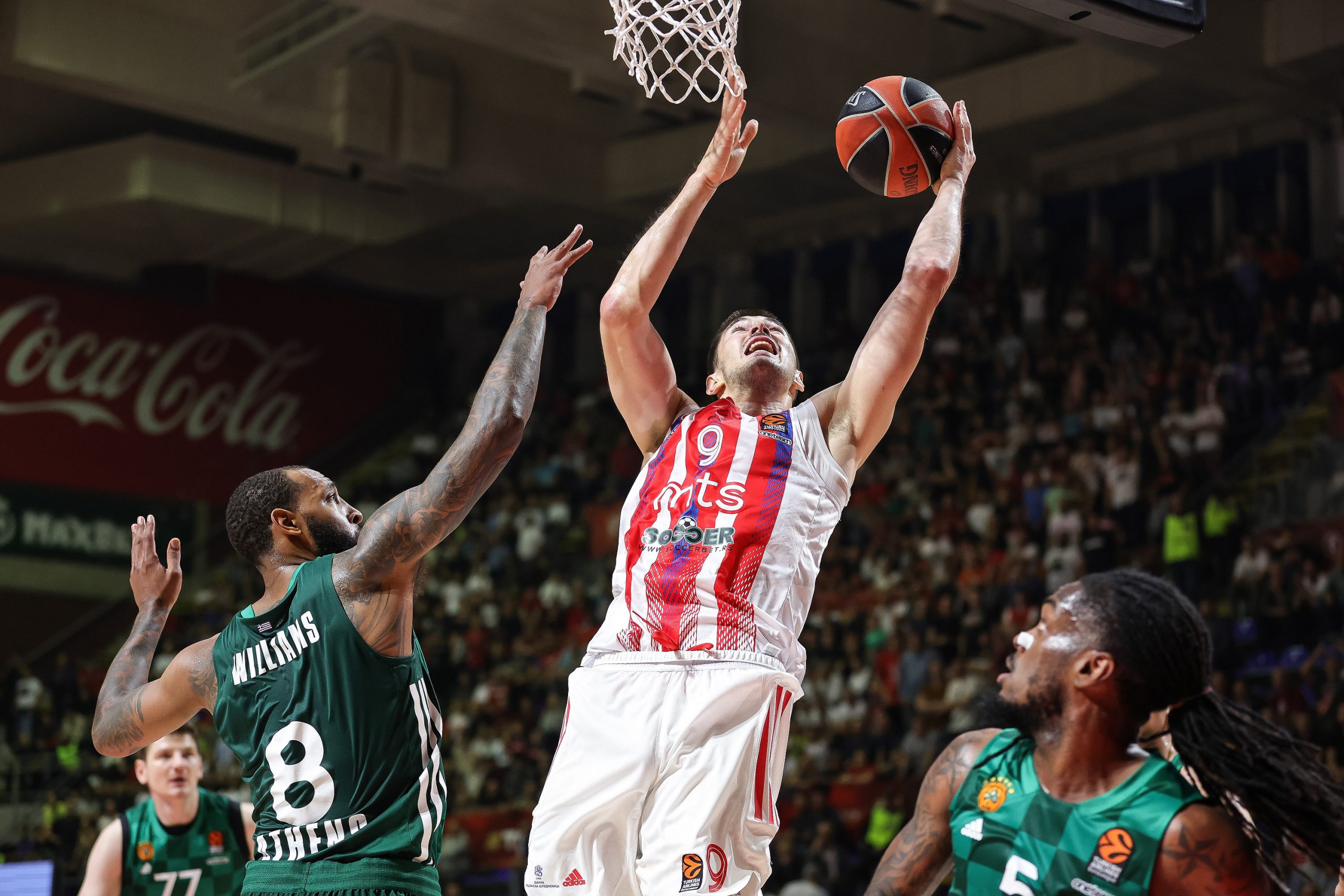 during the Euroleague match between Crvena Zvezda and Panathinaikos at Hall Aleksandar Nikolic on October 13, 2022 in Belgrade, Serbia. (Photo by Srdjan Stevanovic/Starsport.rs ©)