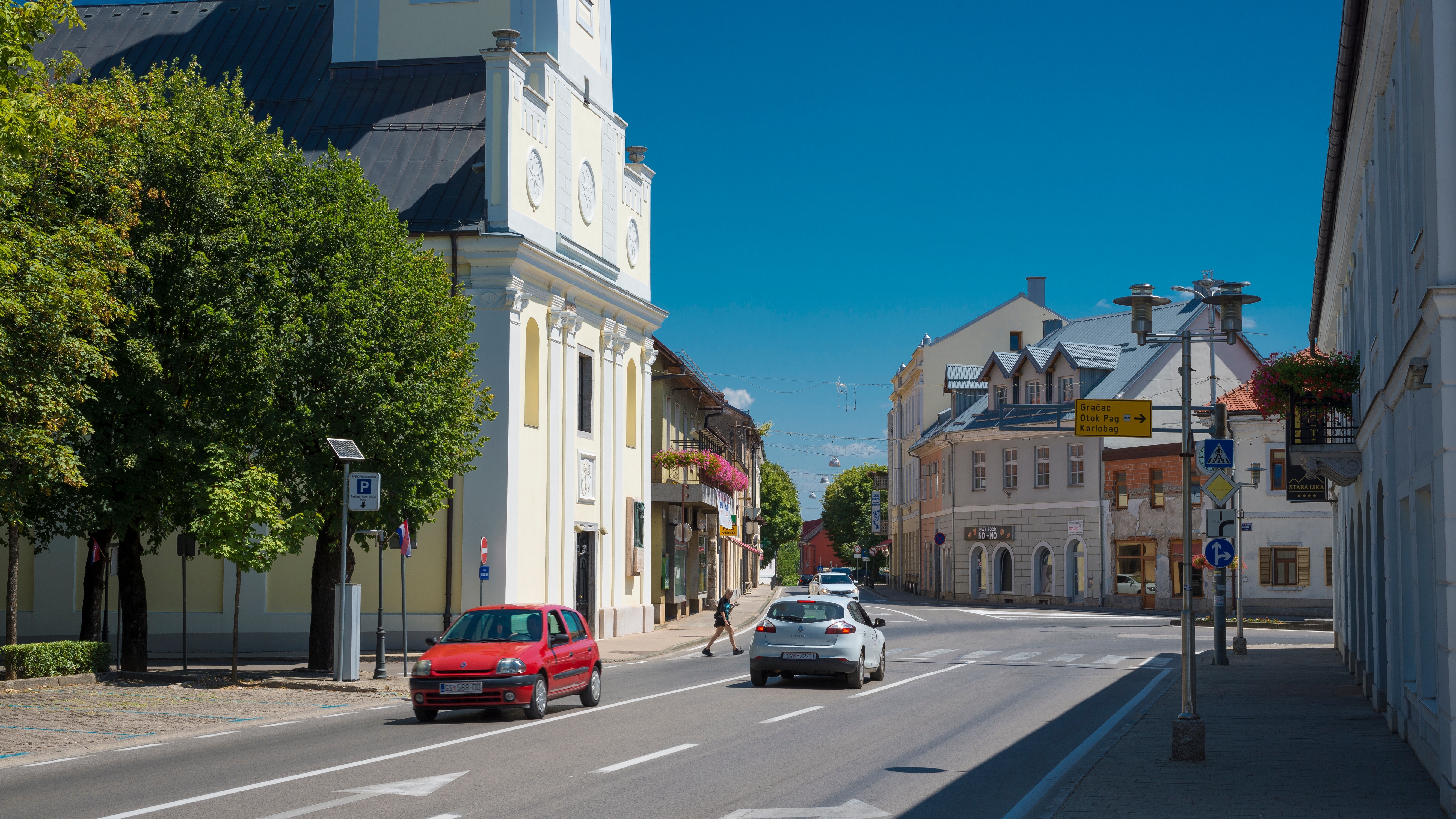 Gospic,croatia-,July,25,,2022:,Dr.,Franje,Tuäman,Street,In,The