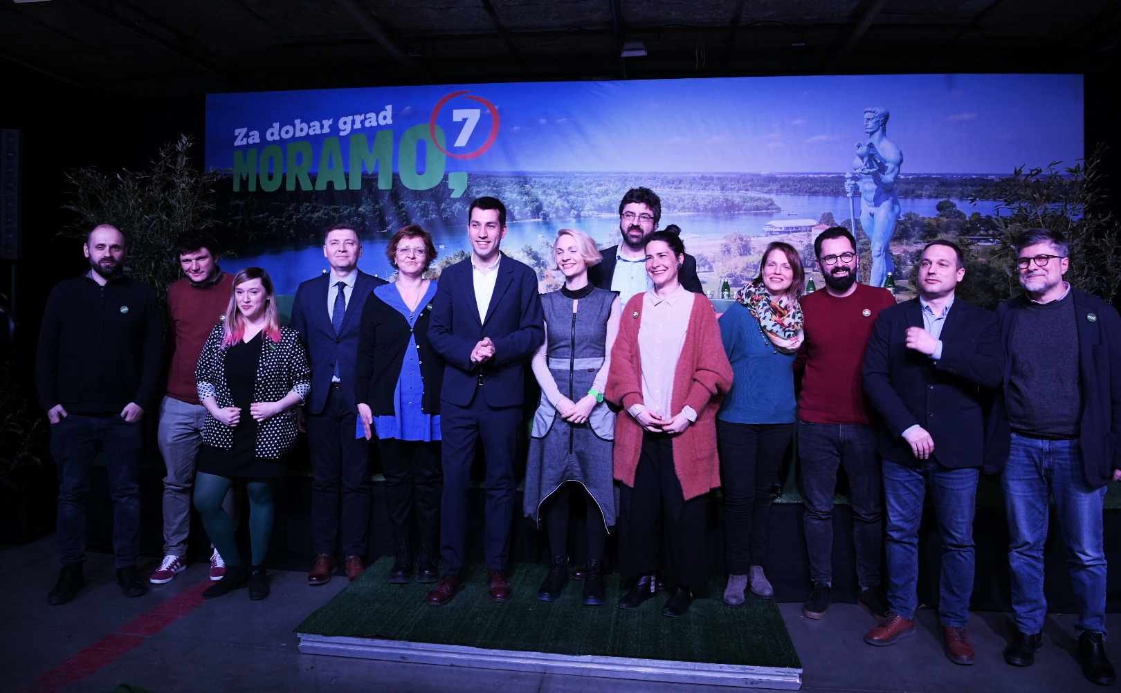 Beograd 11.03.2022 Koalicija Moramo, predizborna kampanja, tribina Foto: Vesna Lalić/Nova.rs