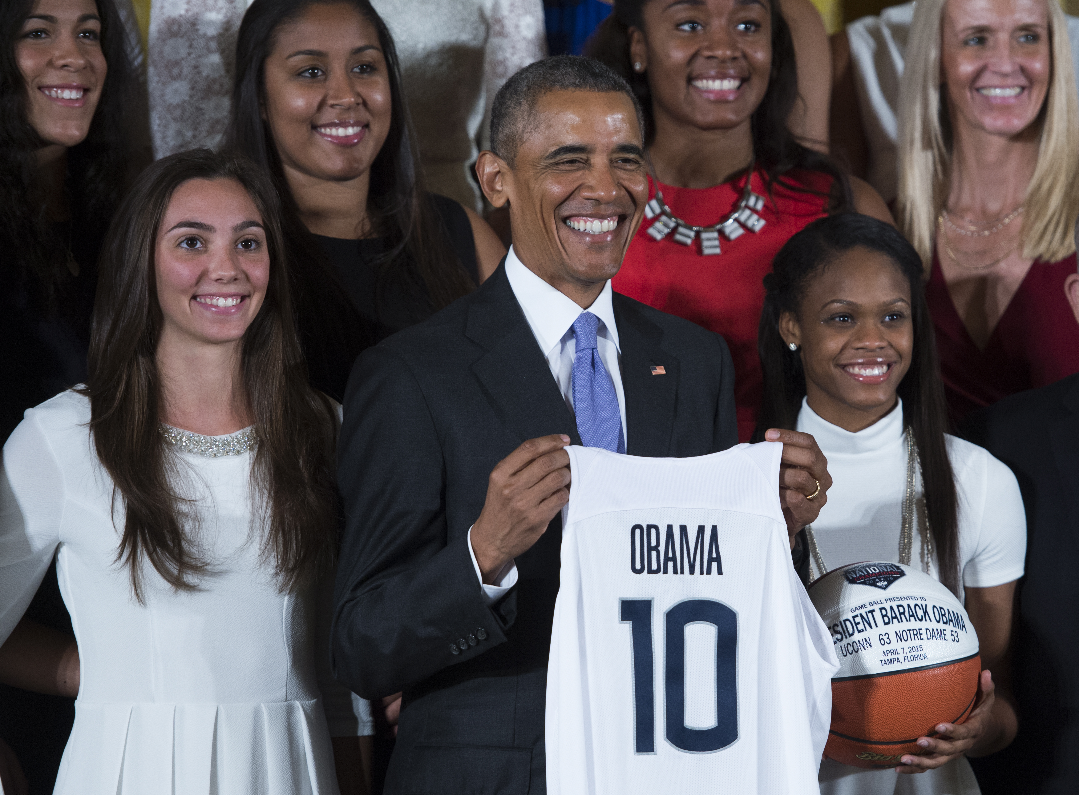 Obama welcomes the 2015 NCAA WomenÕs Basketball Champion University of Connecticut Huskies