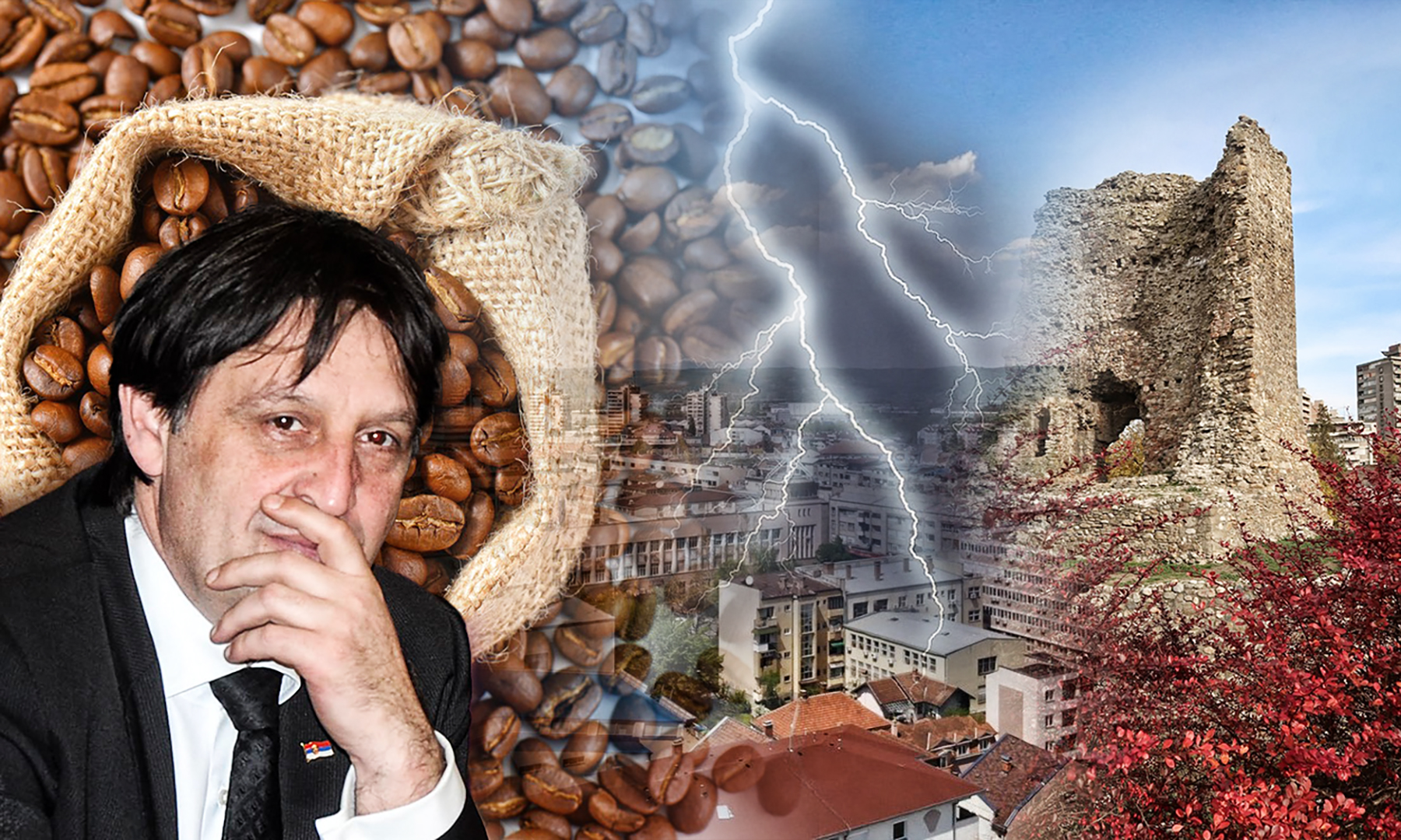 Krusevac, Serbia aerial view shot