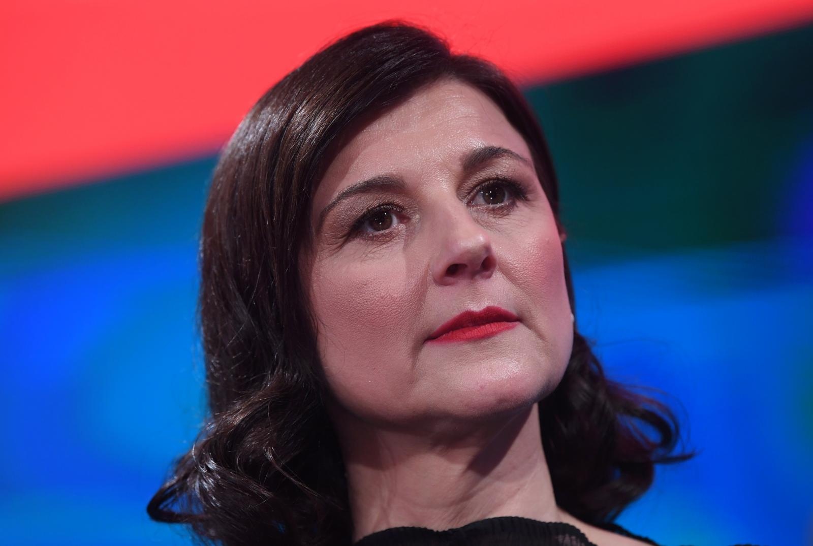 05.01.2020., Zagreb - Izborni stozer predsjednickog kandidata Zorana Milanovica u Tvornici kulture tijekom cekanja rezultata na izborima za predsjednika Republike Hrvatske.  Zoran Milanovic, Sanja Music Milanovic Photo: Marko Lukunic/PIXSELL