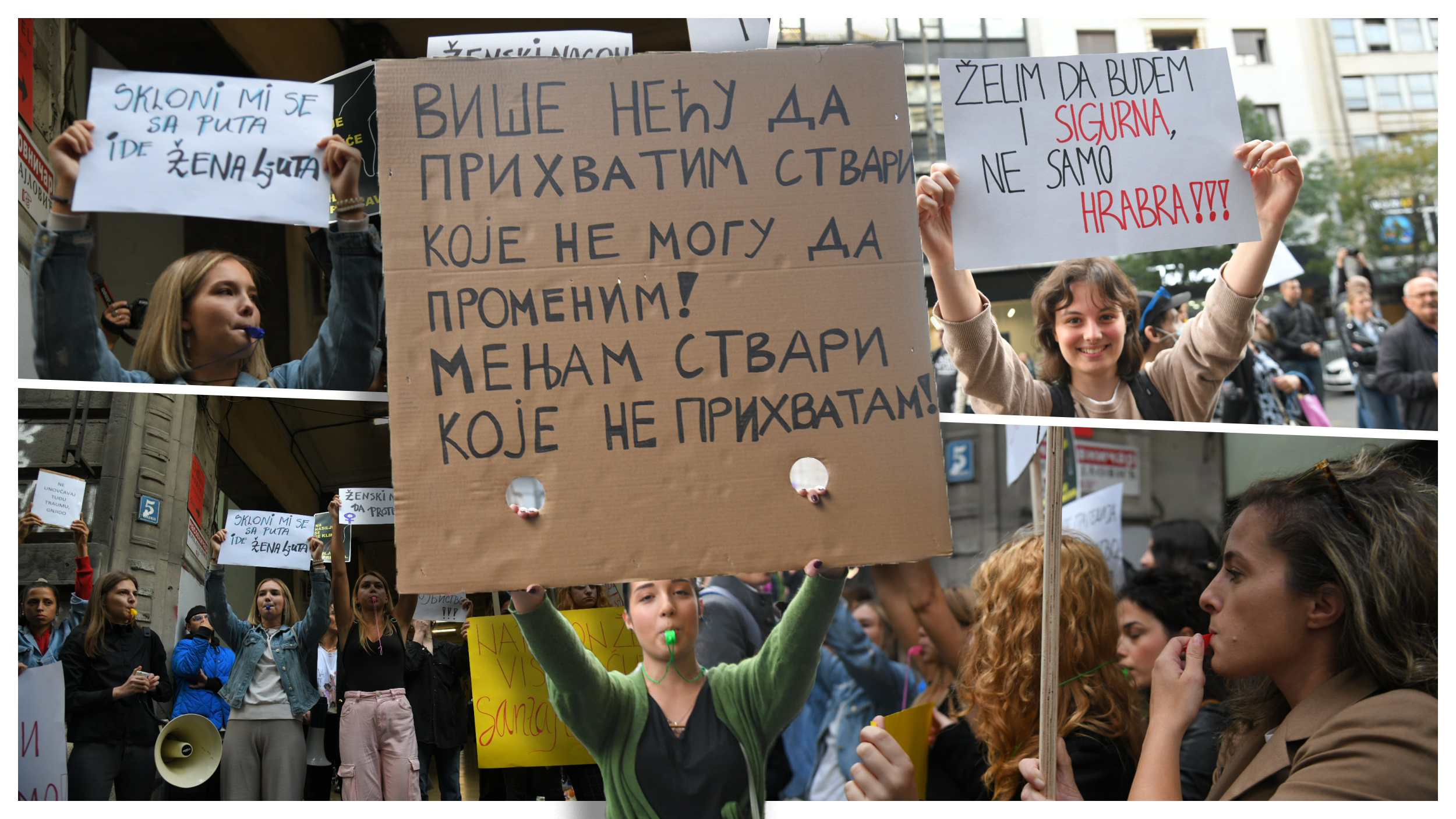 Beograd 07.10.2022. Informer protest, protest ispred informera Kombo
