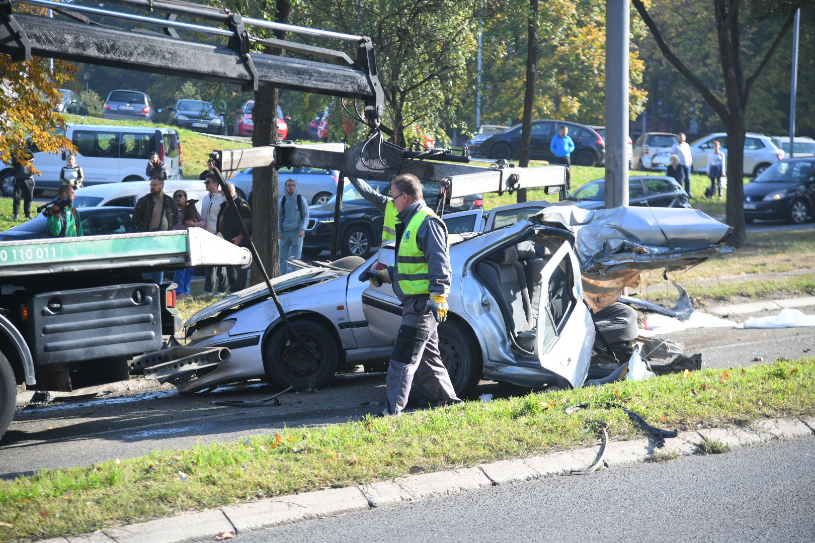 Beograd 29.10.2022. Saobraćajna nesreća u ulici Vojislava Ilića, u naselju Medaković, policija, uviđaj, uvidjaj Foto: Nemanja Jovanović/Nova.rs