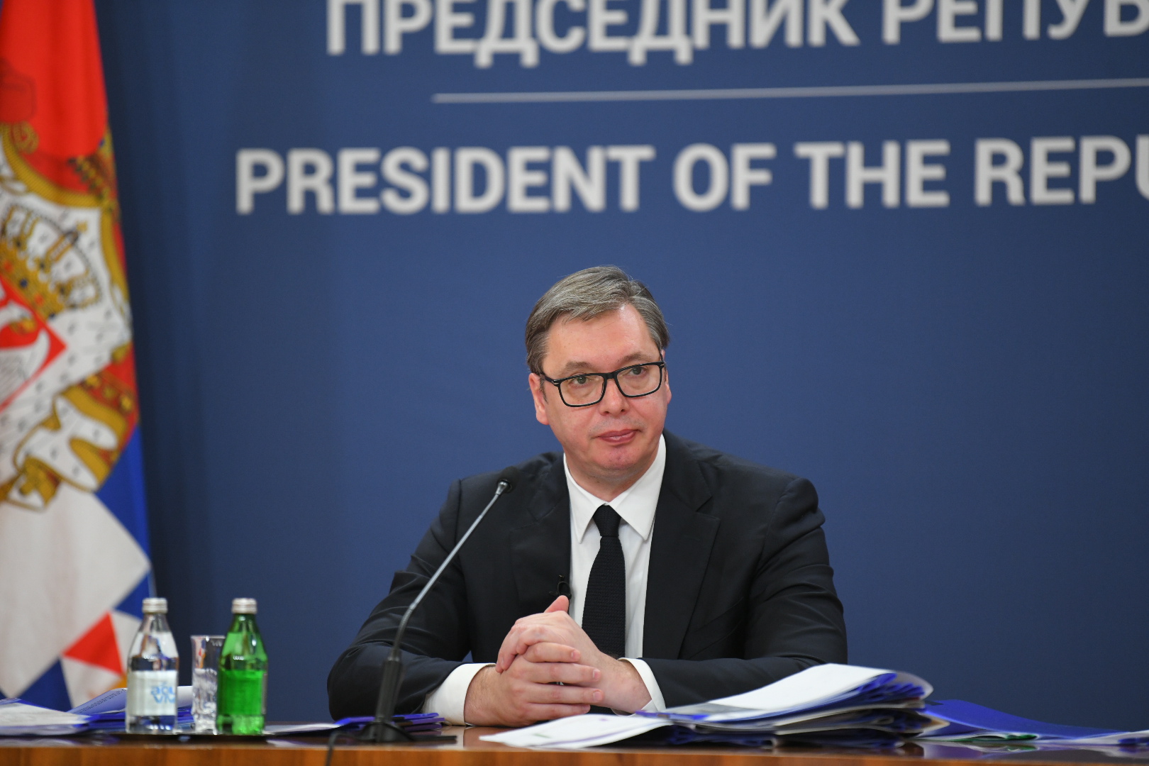 Beograd 06. maj 2022. Palata Srbija, obracanje predsednika Srbije obracanje predsednika Srbije grimasa izraz lica gestikulacija Foto:Nemanja Jovanović/Nova.rs