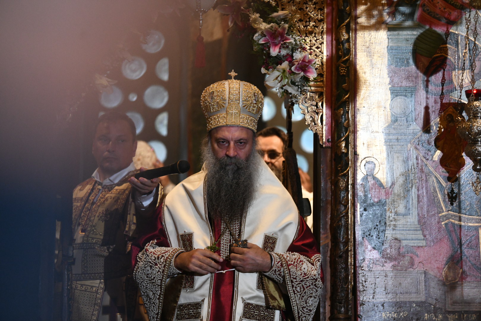 Peć 14. oktobar 2022. Ustoličenje patrijarha Porfirija, Pećka patrijaršija obezbeđenje Foto: Vesna Lalić/Nova.rs