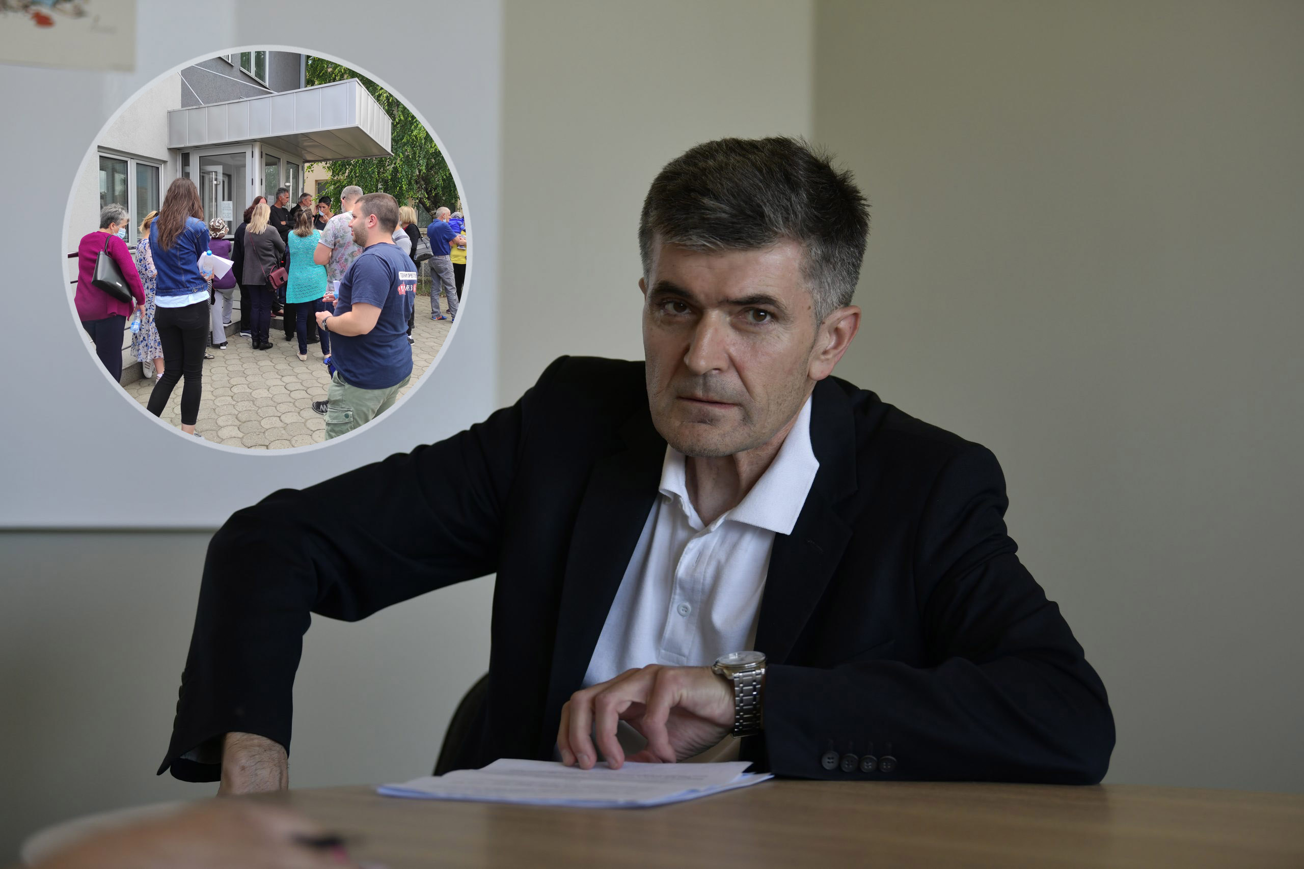 Andreja Marinković, redovi za dokumenta policijska stanica kombo