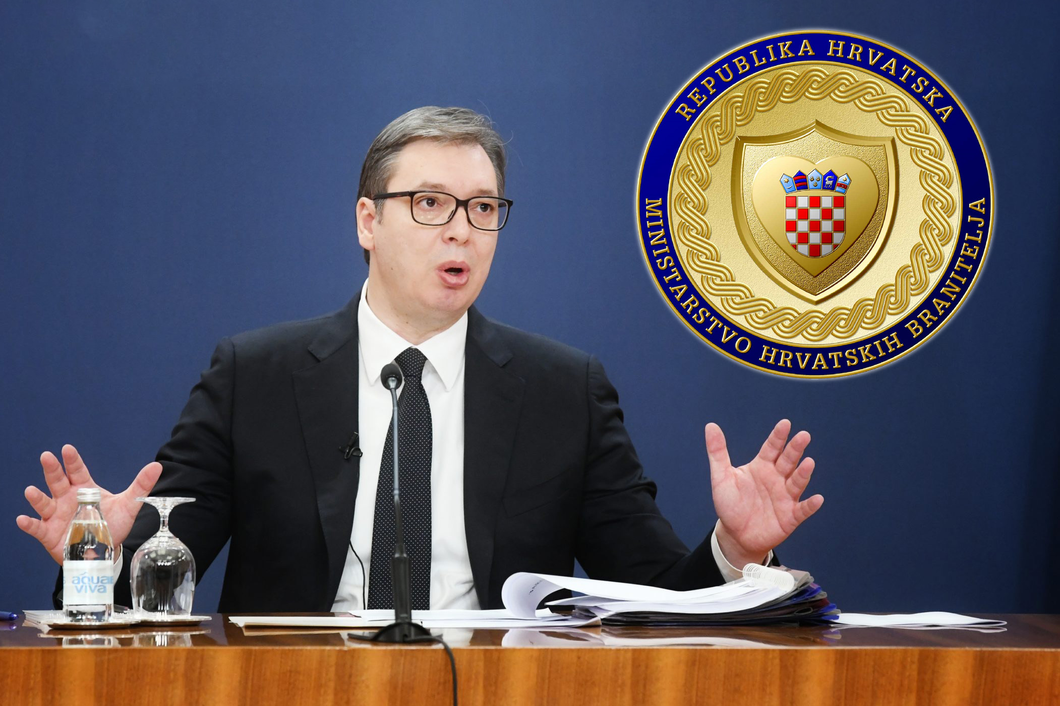 Aleksandar Vučić, Republika Hrvatska, Ministarstvo hrvatskih branitelja, kombo Foto: Vesna Lalić/Nova.rs/MHB
