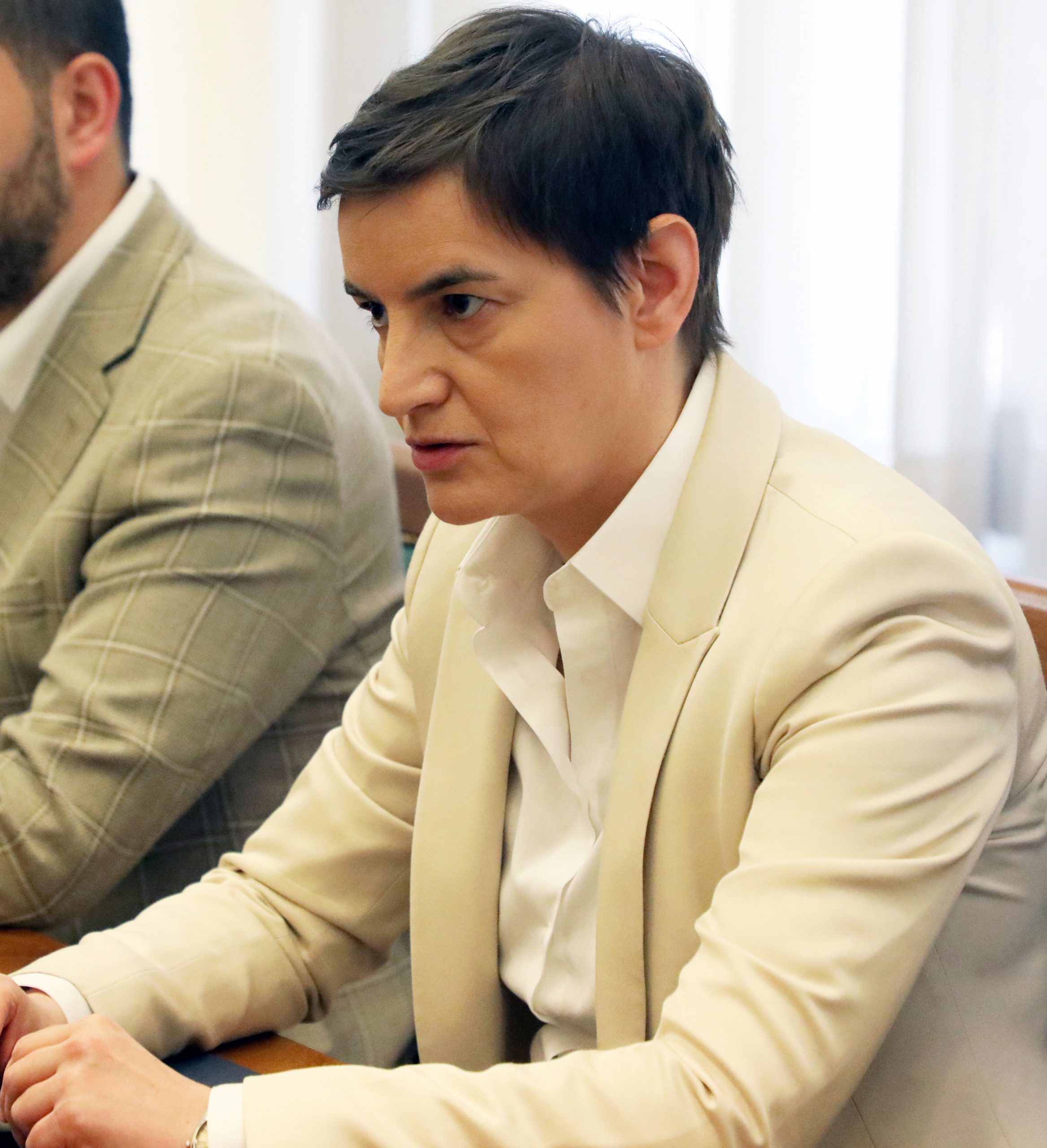 Beograd, 23. maja 2022 - Predsednica Vlade Republike Srbije Ana Brnabic sastala se sa ambasadorom Evropske unije u Srbiji Emanuelom Ziofreom.FOTO TANJUG/ VLADA REPUBLIKE SRBIJE/ SLOBODAN MILJEVIC/ bs