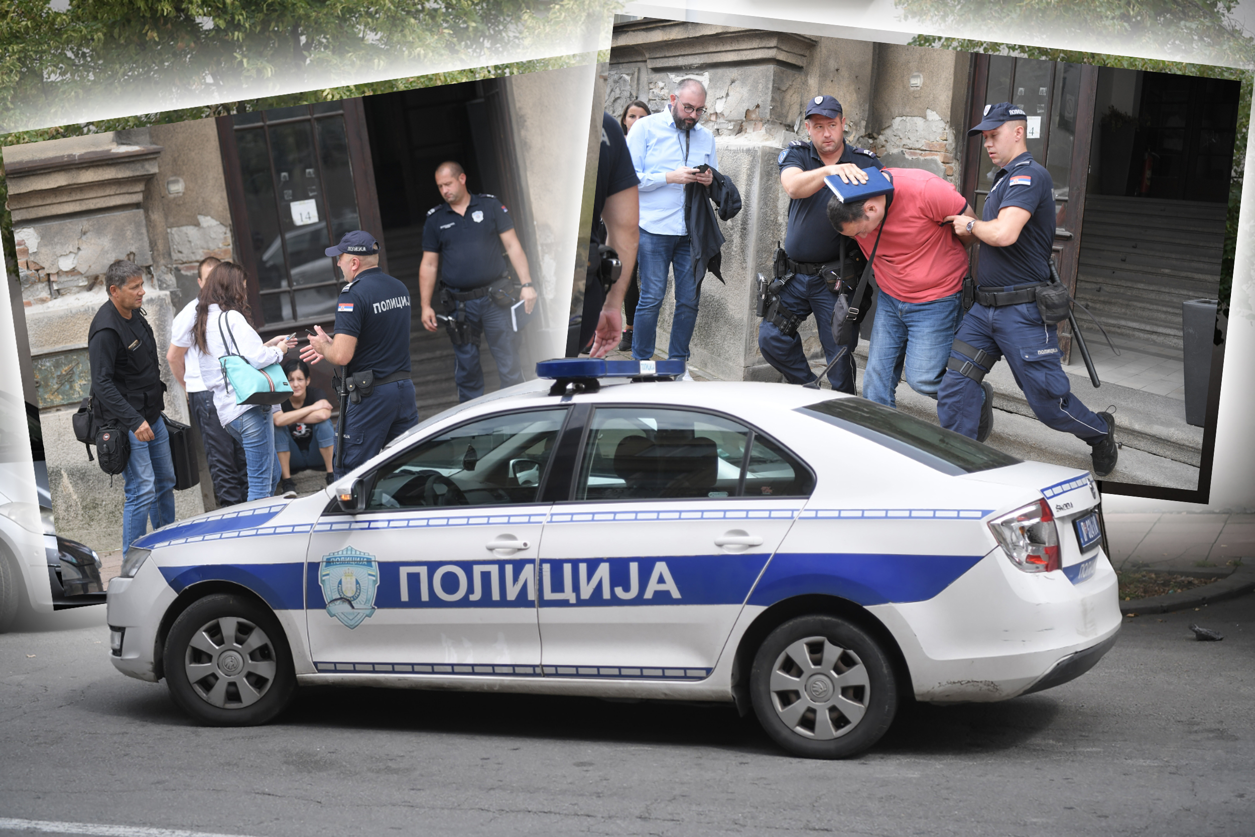 Beograd 04.09.2022. Ubadanje nožem, Admirala Geprata, privođenje napadača Foto: Dragan Mujan/Nova.rs  kombo