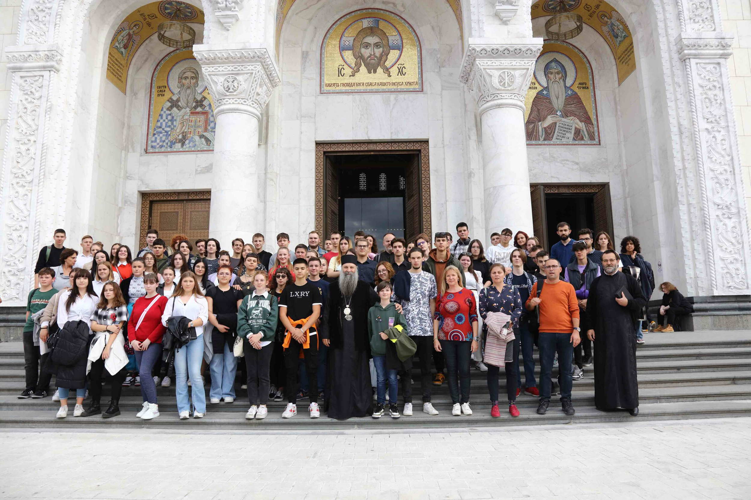 Patrijarh Porfirije sa gimnazijalcima iz Zagreba: Hram Svetog Save je mesto molitve za mir među svim ljudima