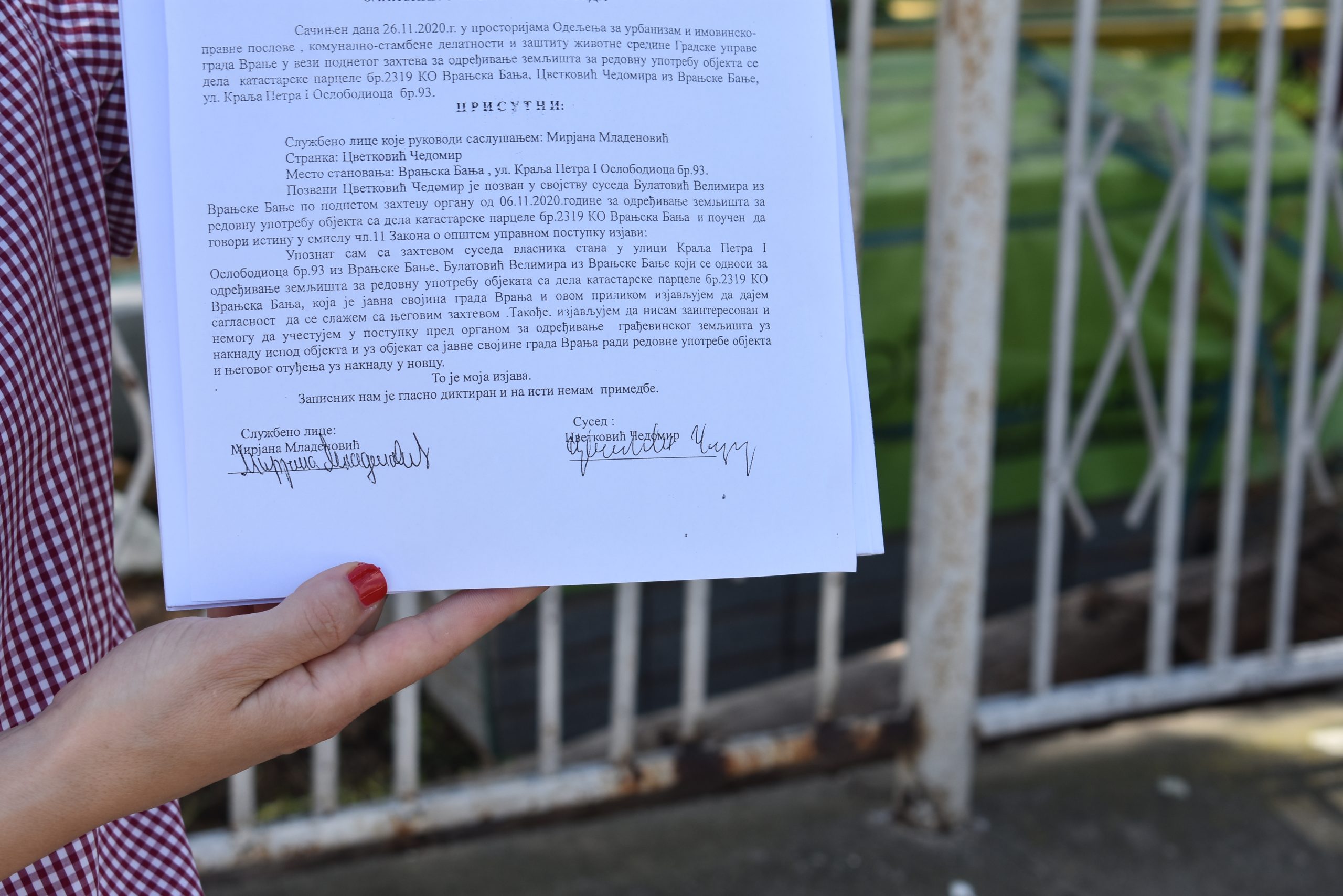 Vranje 05.09.2022. Dragana Cvetković, falsifikovan potpis, lažni zapisnik Foto: Sanja Petrov/Nova.rs