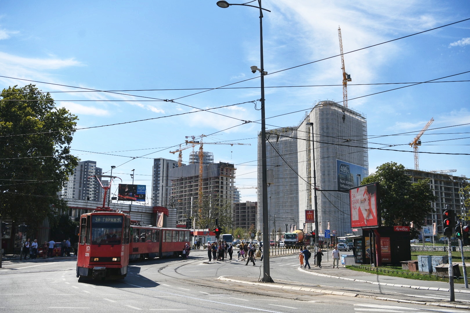 Beograd, 09.09.2021. Beograd na vodi, gradilište, izgradnj, tramvaj Foto: Vesna Lalić/Nova.rs