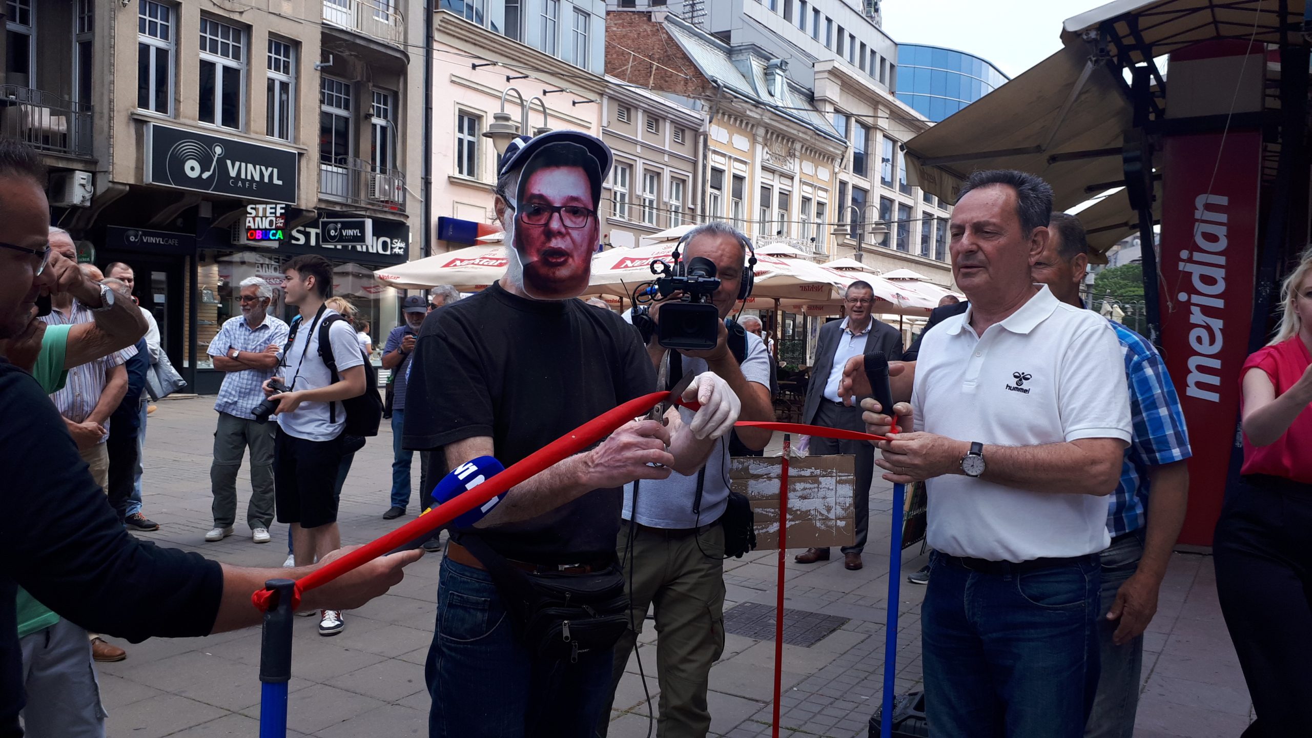 Niš 31.05.2022. simbilična inauguracija u Nišu, maska Vučić  Foto: Miljana Isailović/Nova.rs