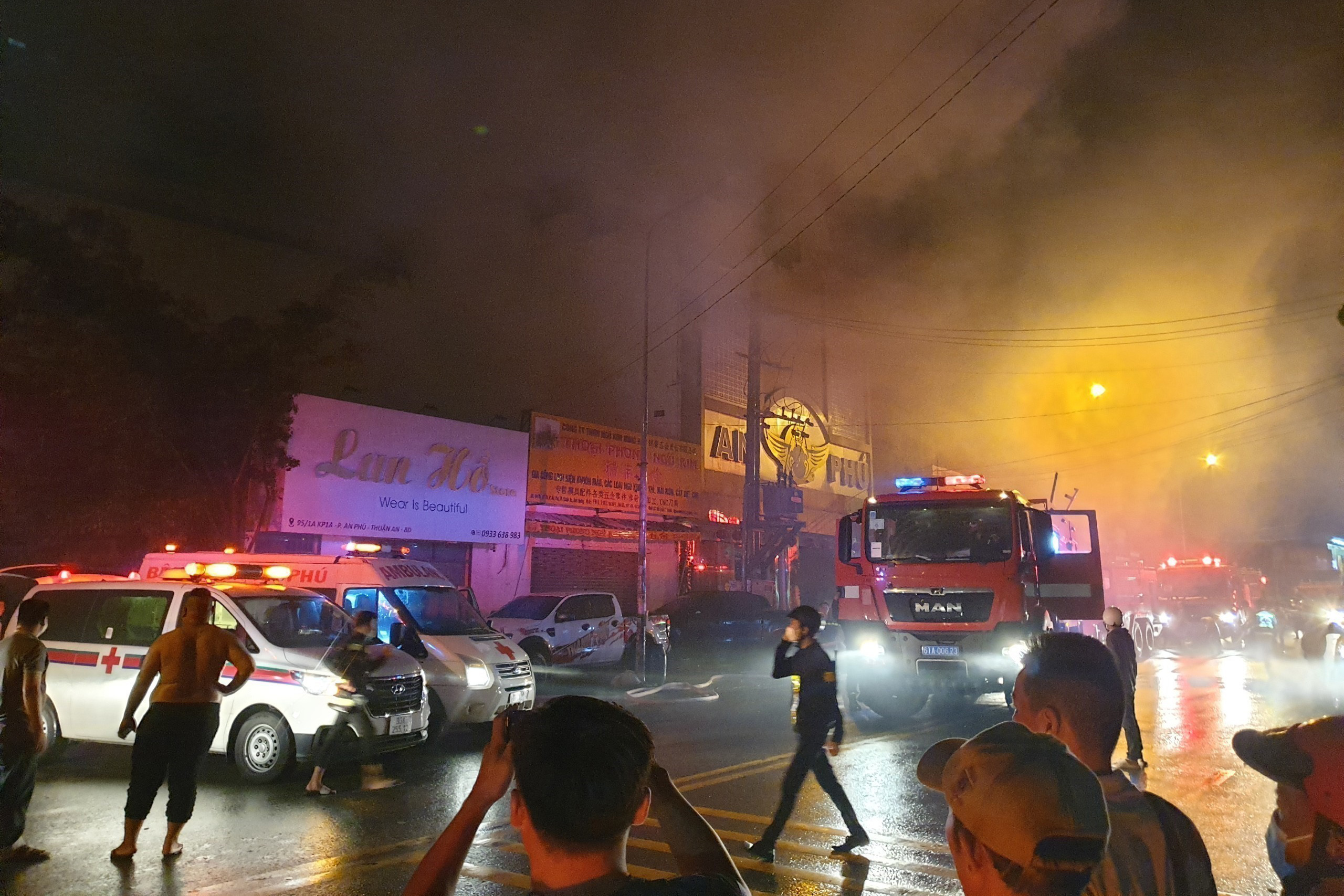 At least 12 killed in a fire at a karaoke bar in Binh Duong province
