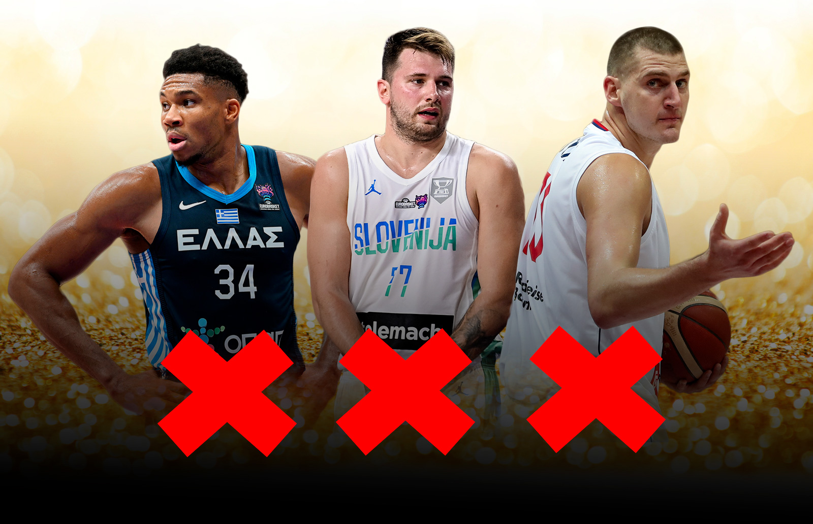 Nikola Jokić, Luka Dončić, Janis Adetokumb, Medalja